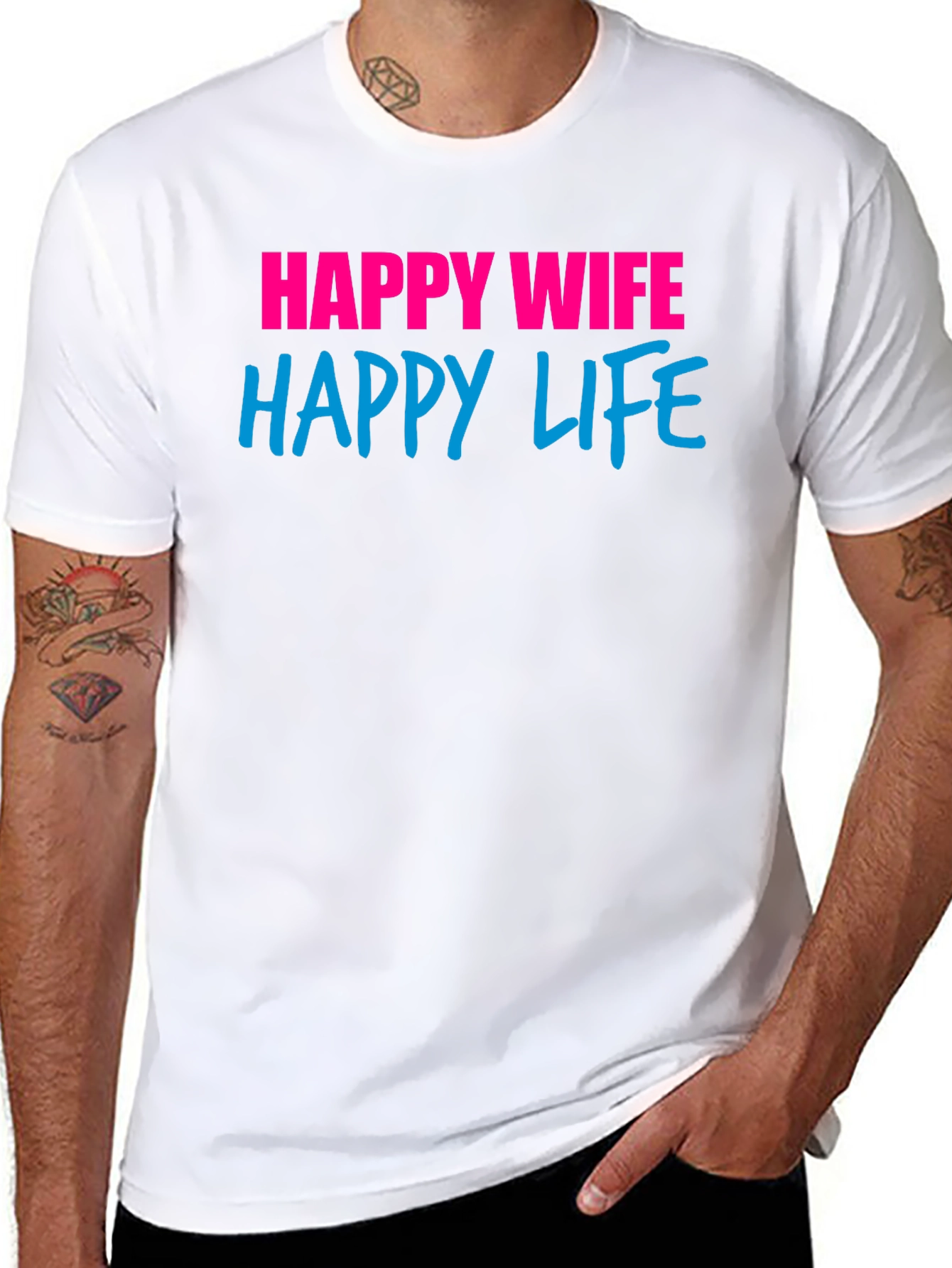 Happy Wife Happy Life Graphic T-Shirt
