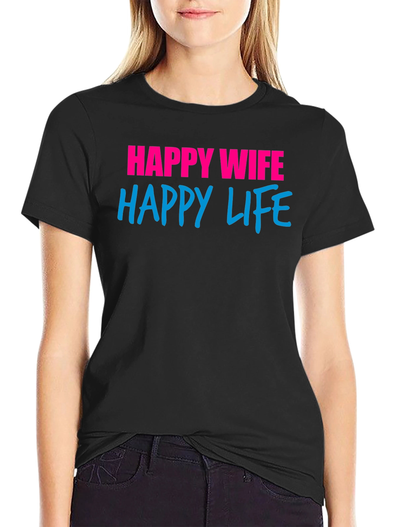 Happy Wife Happy Life Graphic T-Shirt