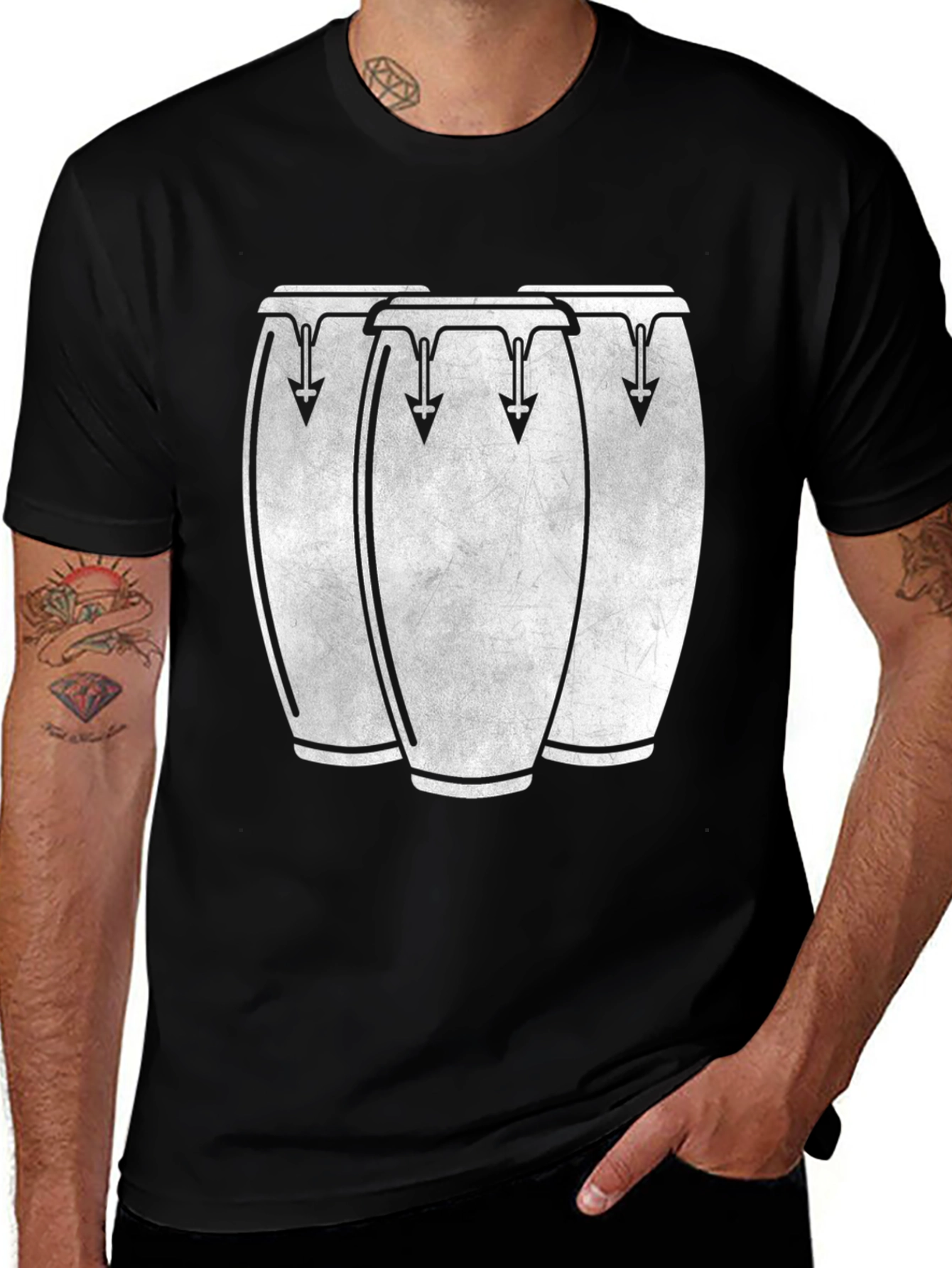 Conga Drum Graphic Tee - Music Lover T-Shirt