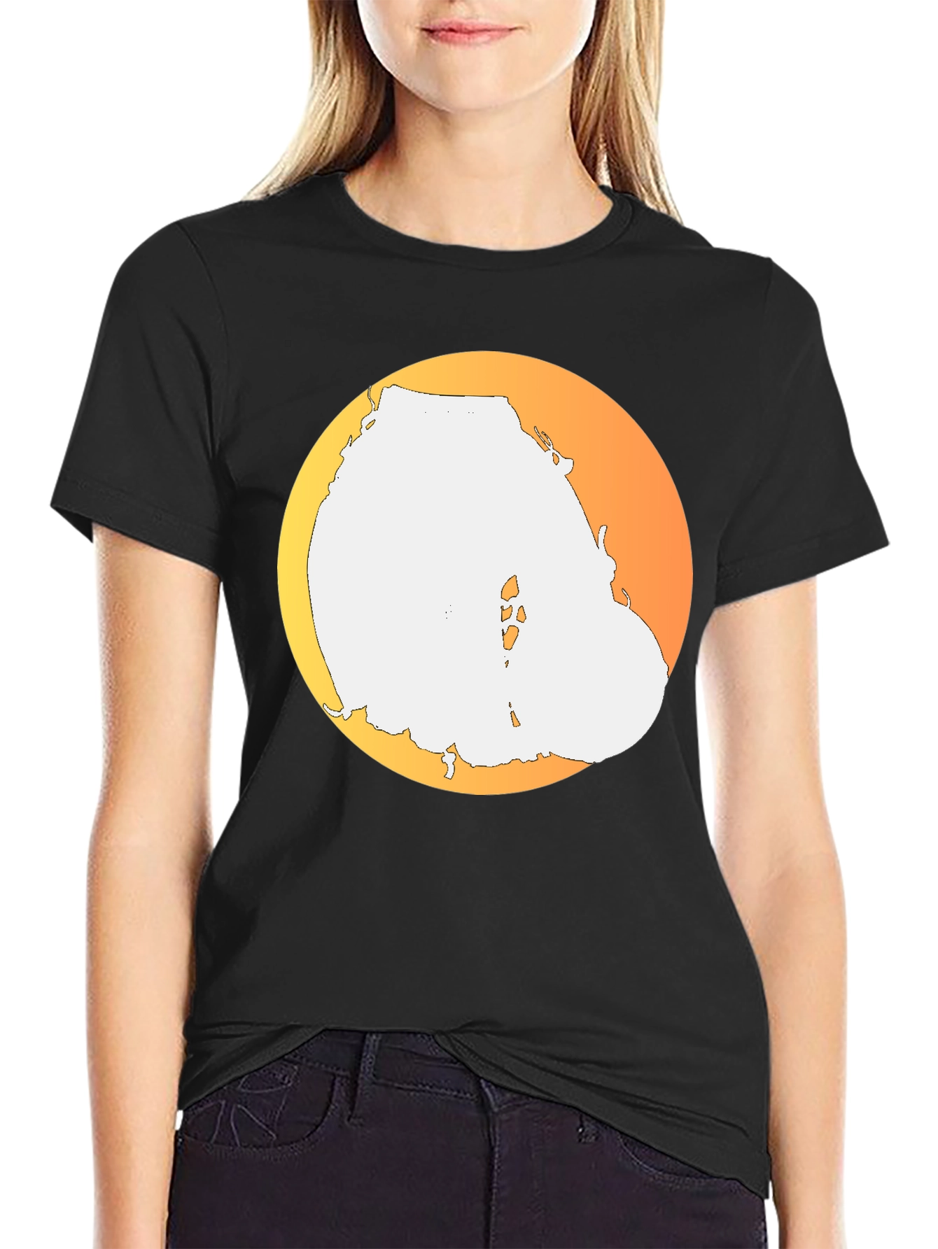 Sunset Island Tee - Black Graphic T-Shirt