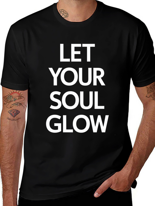 Let Your Soul Glow Black Graphic Tee