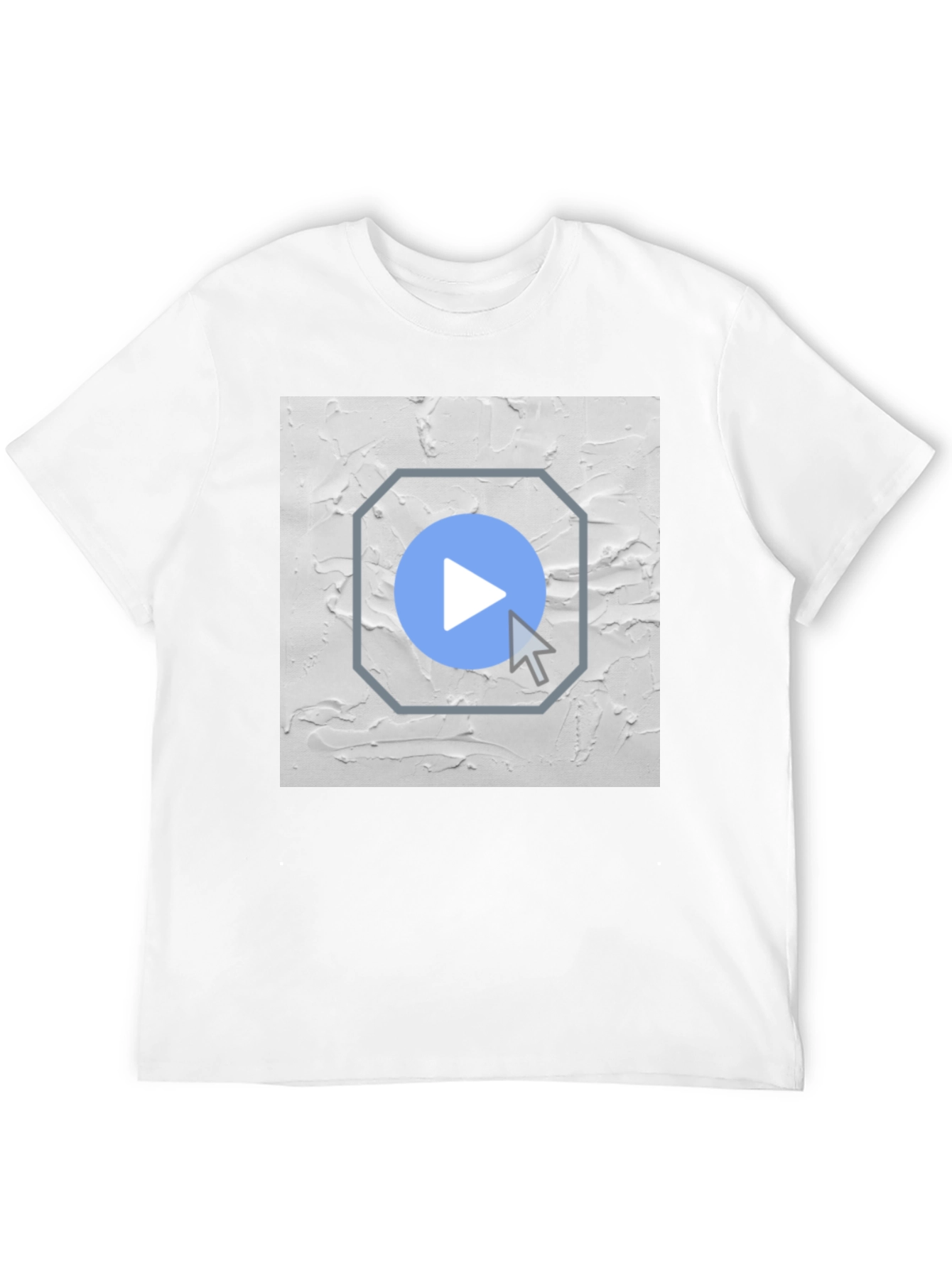 Abstract Play Button Graphic T-Shirt