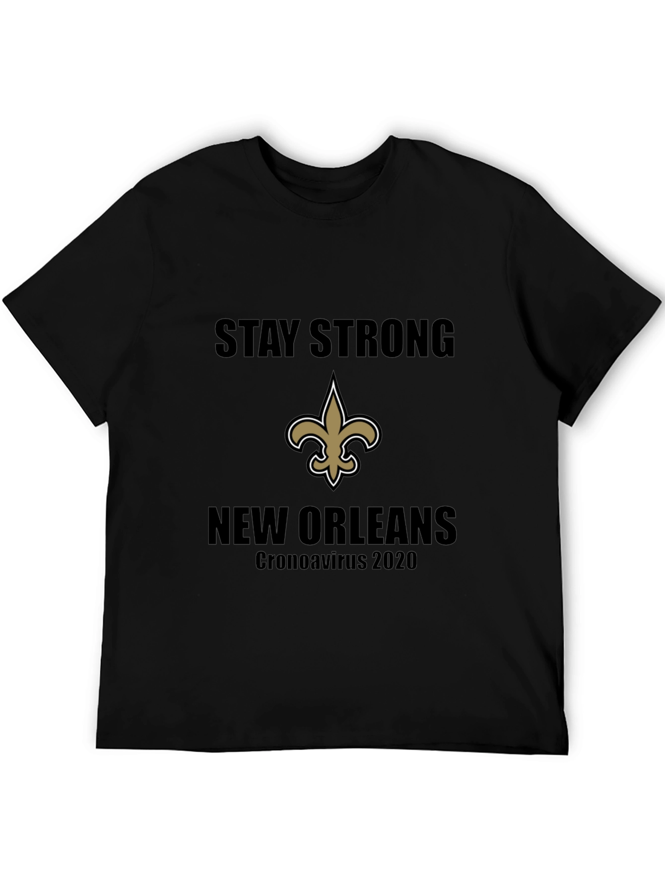 New Orleans Saints Stay Strong Black T-Shirt
