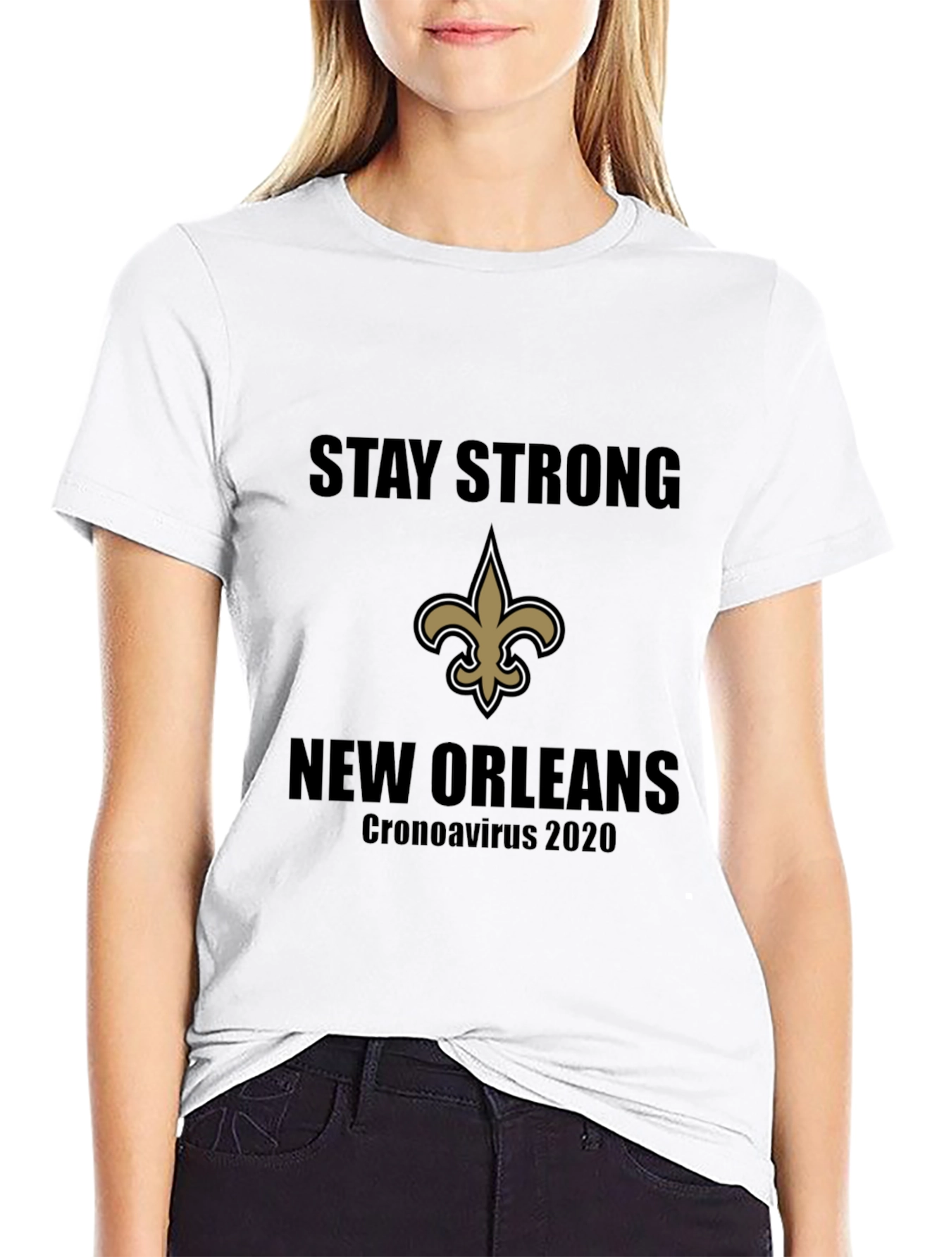 New Orleans Saints Stay Strong Black T-Shirt