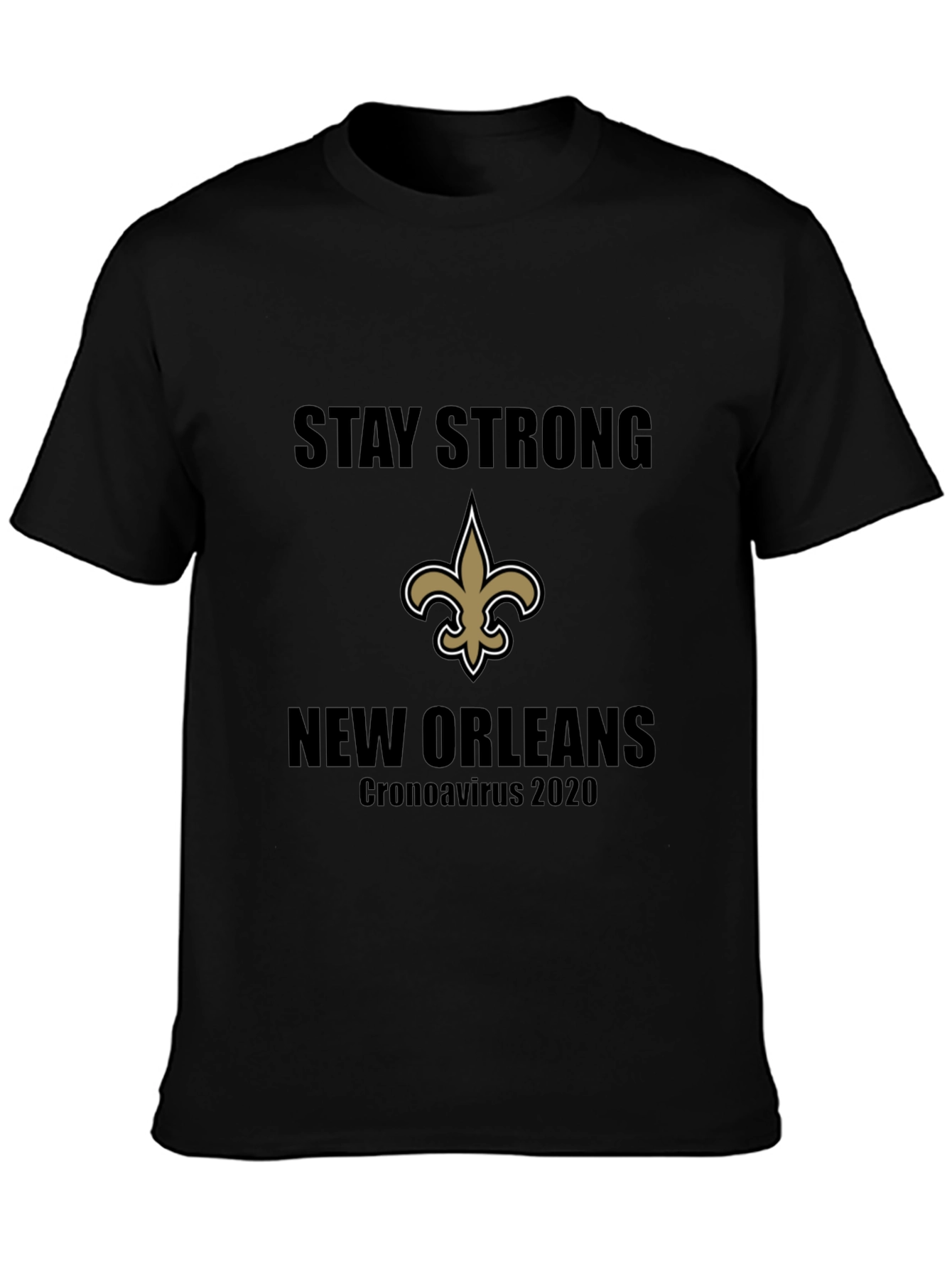 New Orleans Saints Stay Strong Black T-Shirt