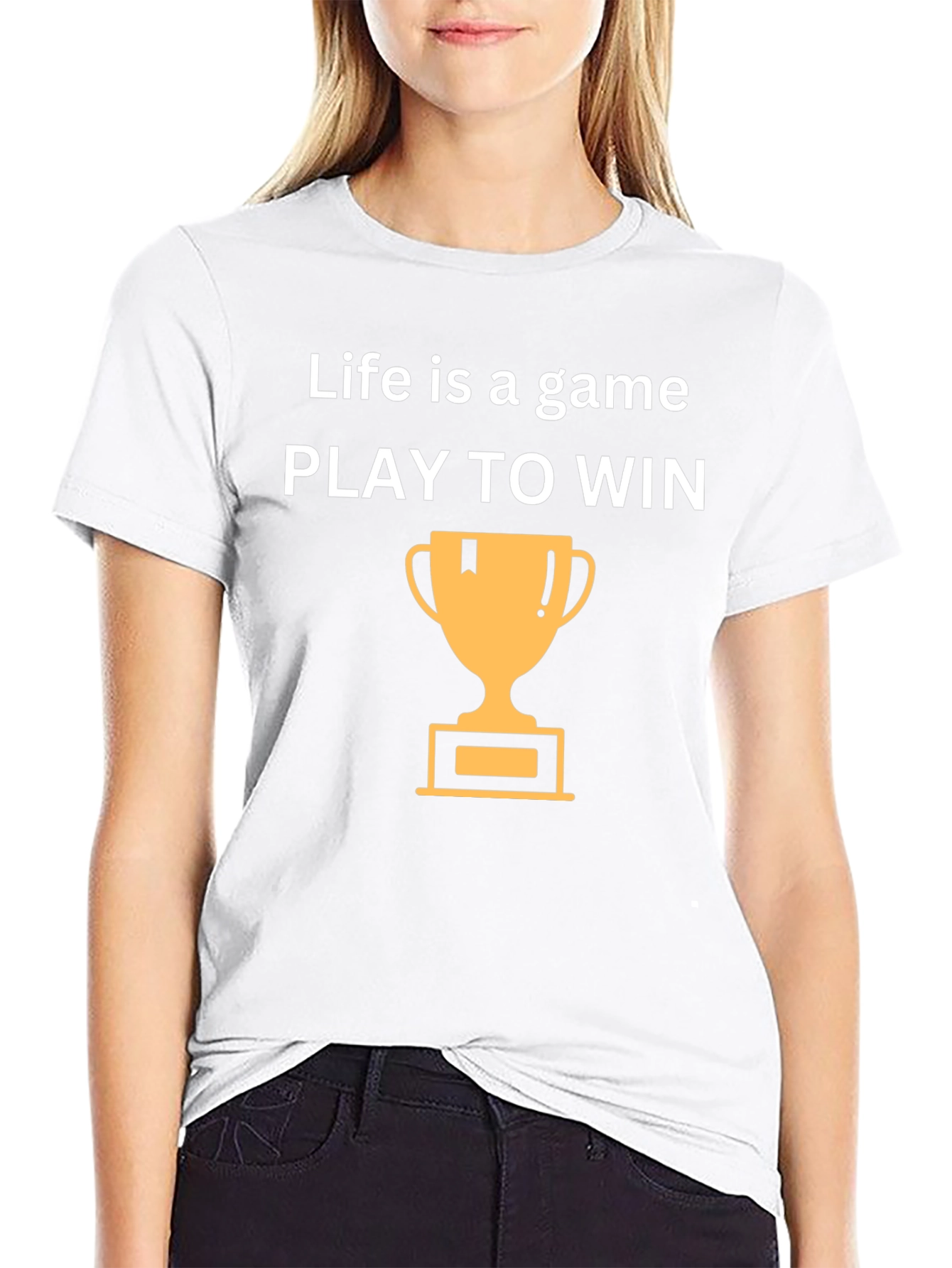 Life Is a Game Play to Win Black T-Shirt