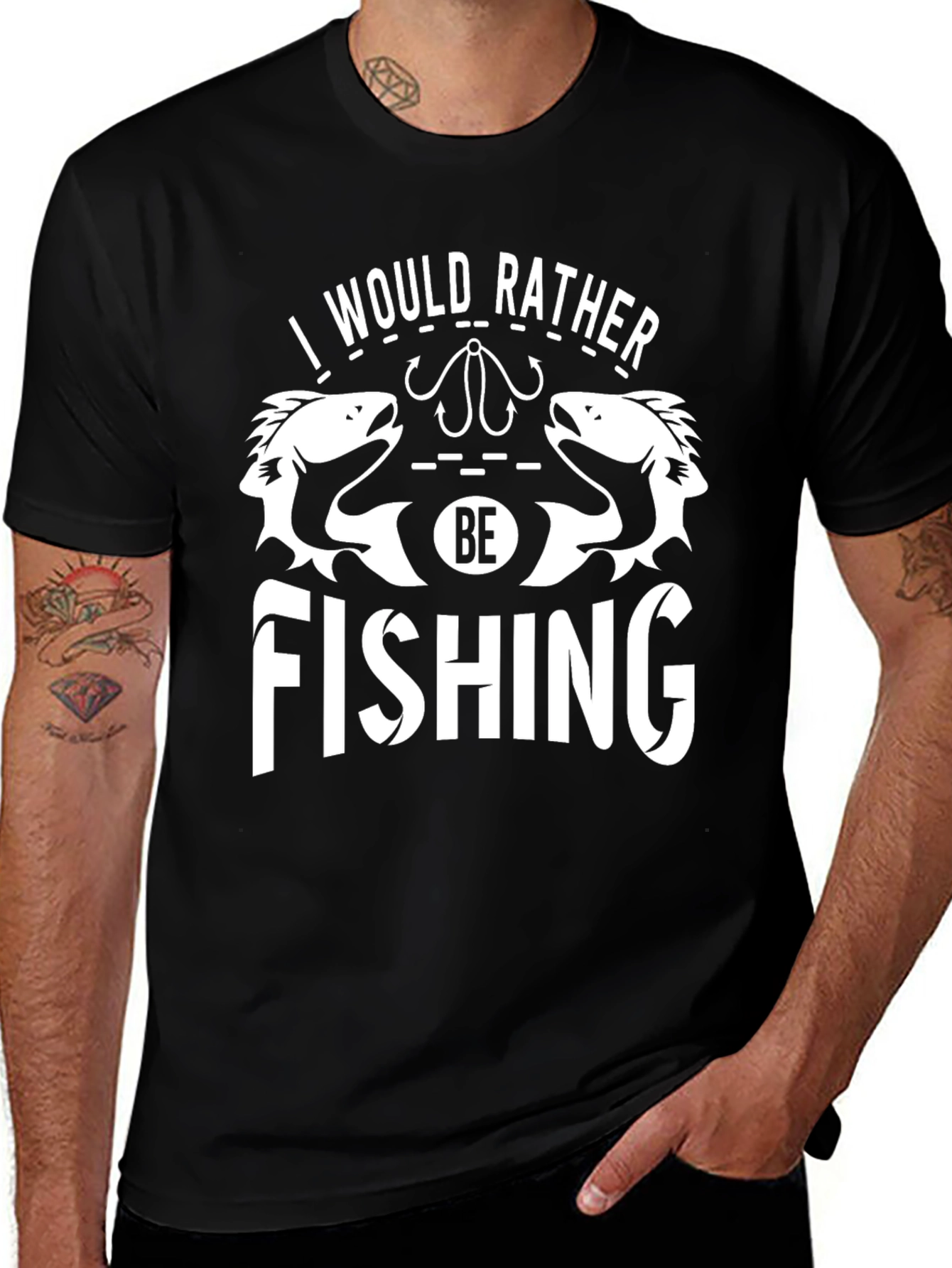 Fishing T-Shirt - I Would Rather Be Fishing