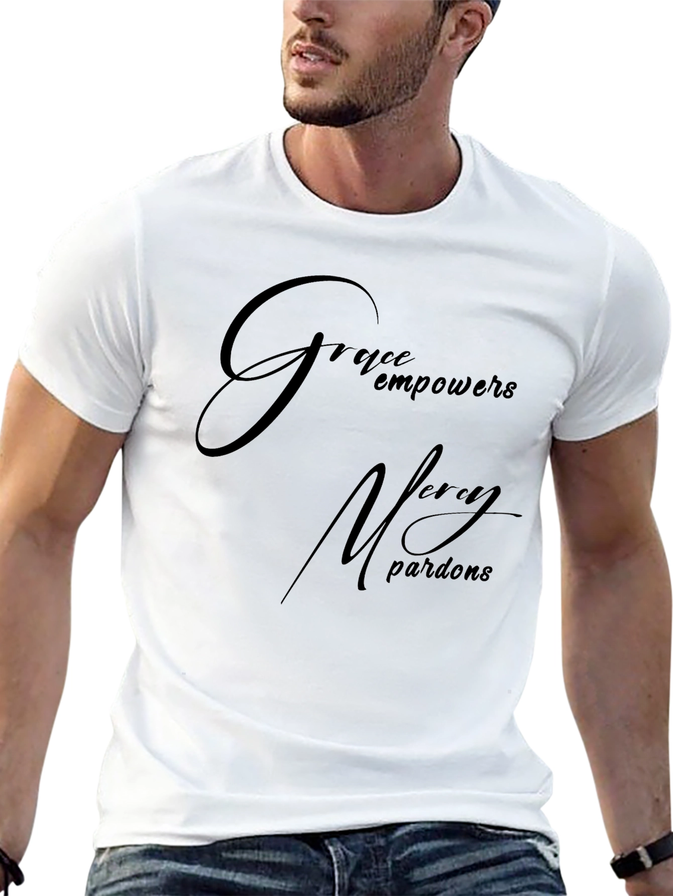 Grace Empowers Mens Black T-Shirt