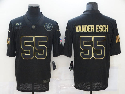 Men's Dallas Cowboys Leighton Vander Esch #55 Black Player Game Jerseys