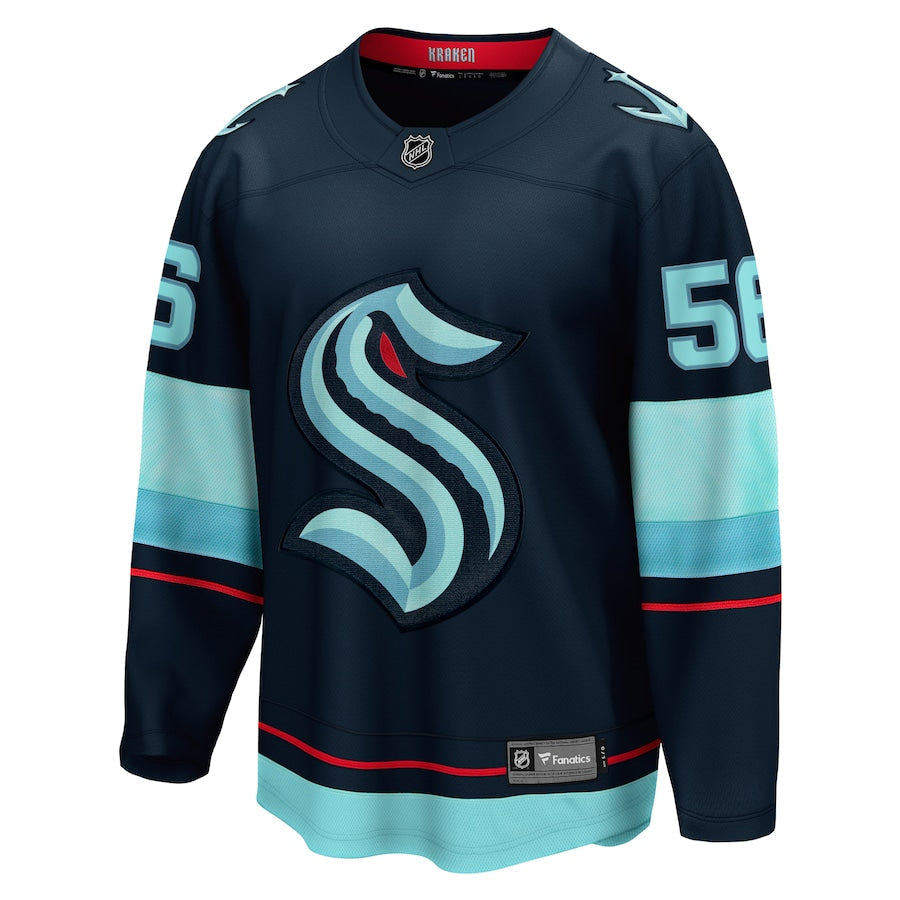 Men's Seattle Kraken Kailer Yamamoto Fanatics Deep Sea Blue Home Breakaway Player Jersey