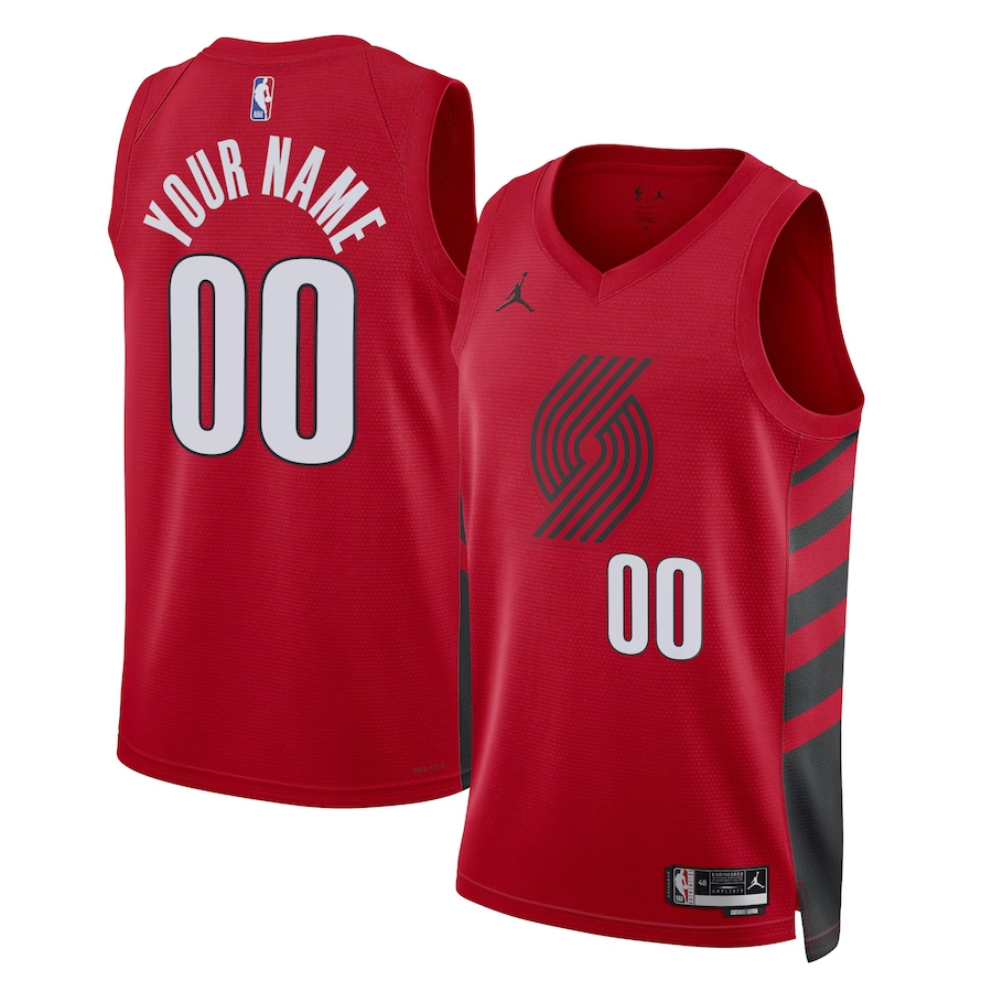 Men's Portland Trail Blazers Red 2022/23 Swingman Custom Jerseys - Statement Edition