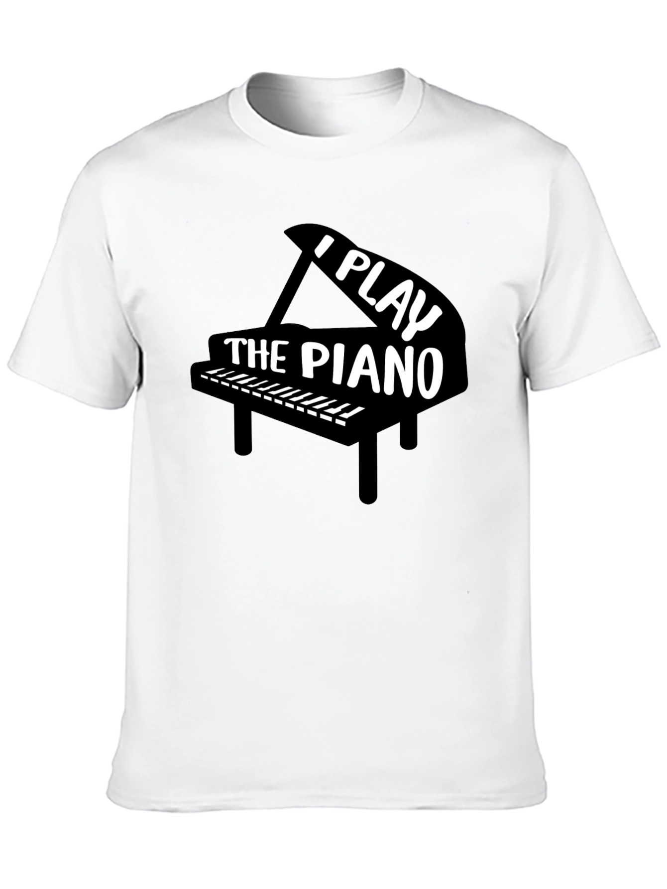 I Play The Piano Black T-Shirt Musician Gift
