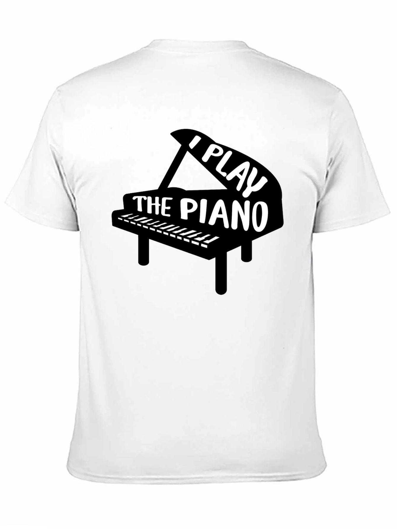 I Play The Piano Black T-Shirt Musician Gift