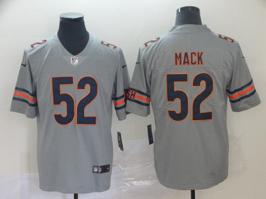 Men's Chicago Bears Khalil Mack #52 Gray Player Game Jerseys