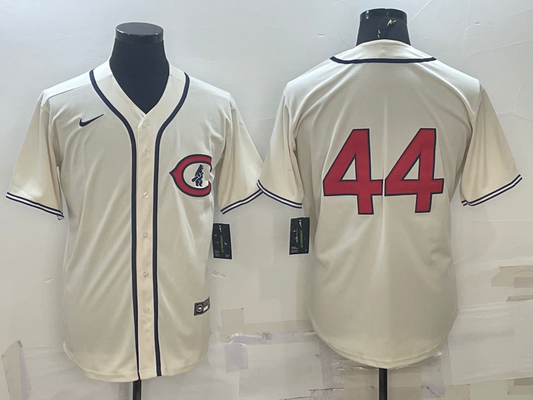 Men's Chicago Cubs Anthony Rizzo #44 Cream Player Name Jerseys