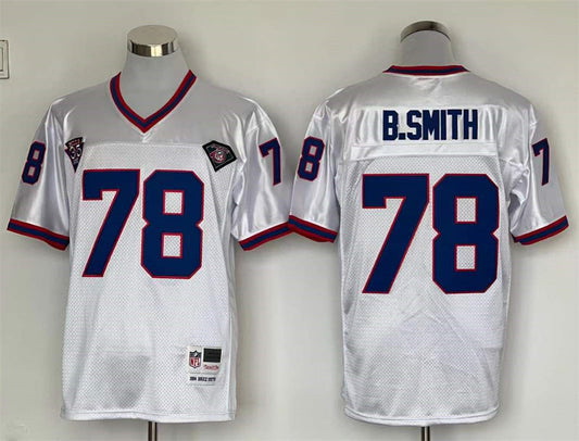 Men's Buffalo Bills Bruce Smith Mitchell & Ness White Legacy Replica Player Jerseys