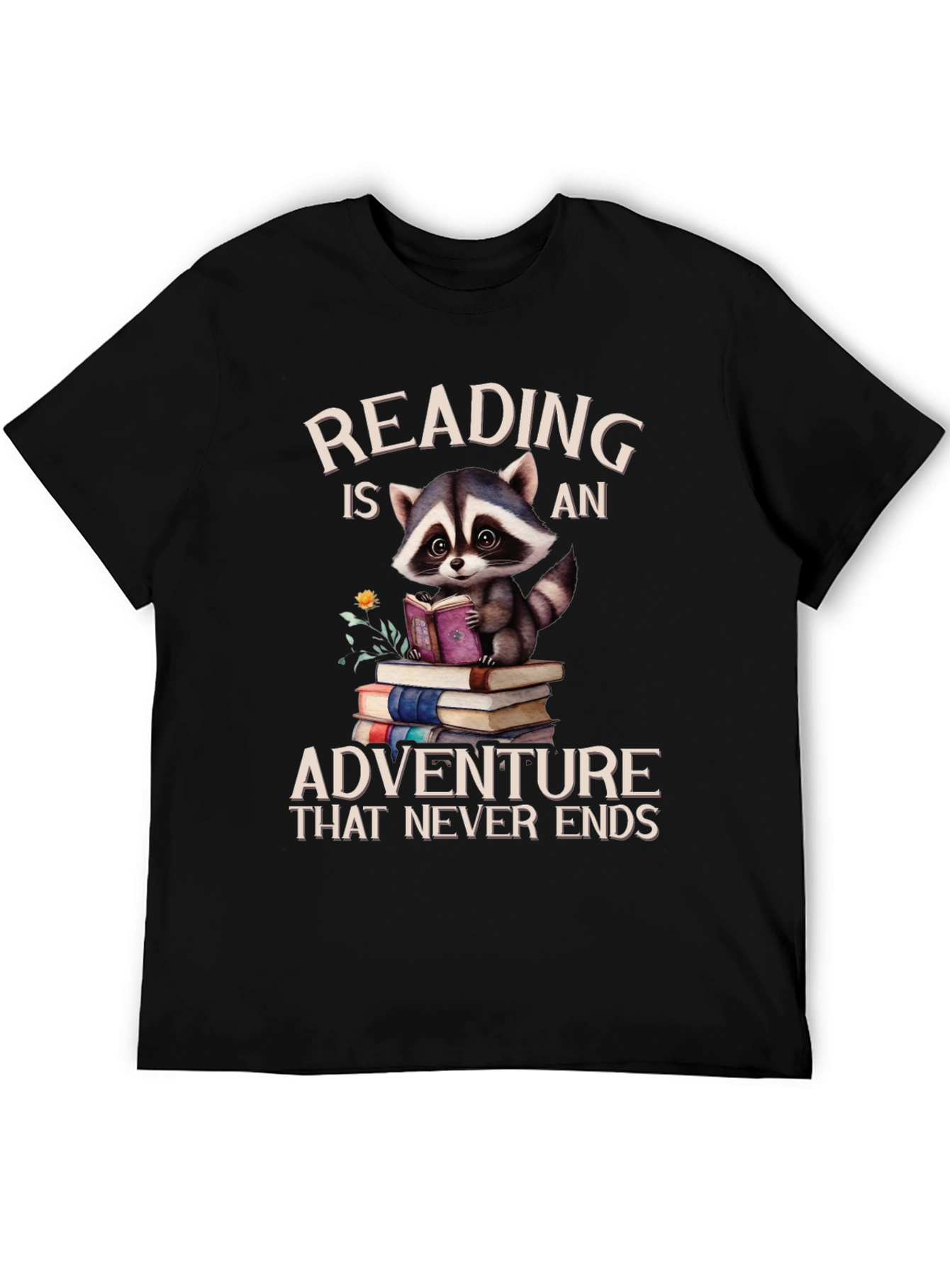 Reading Raccoon T-Shirt: An Adventure That Never Ends!