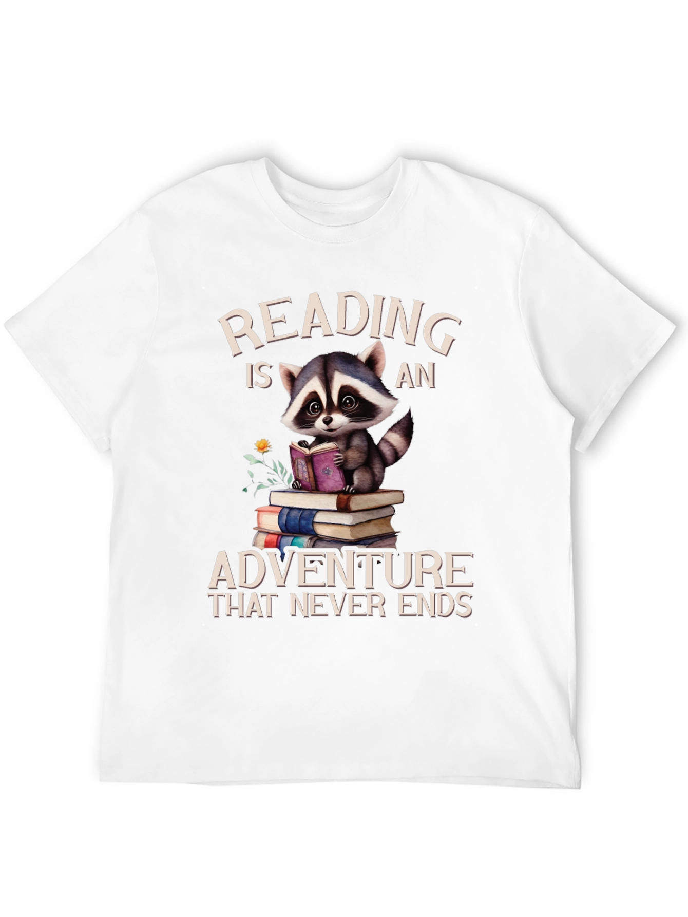 Reading Raccoon T-Shirt: An Adventure That Never Ends!