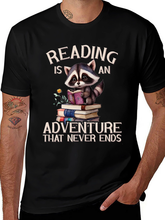 Reading Raccoon T-Shirt: An Adventure That Never Ends!