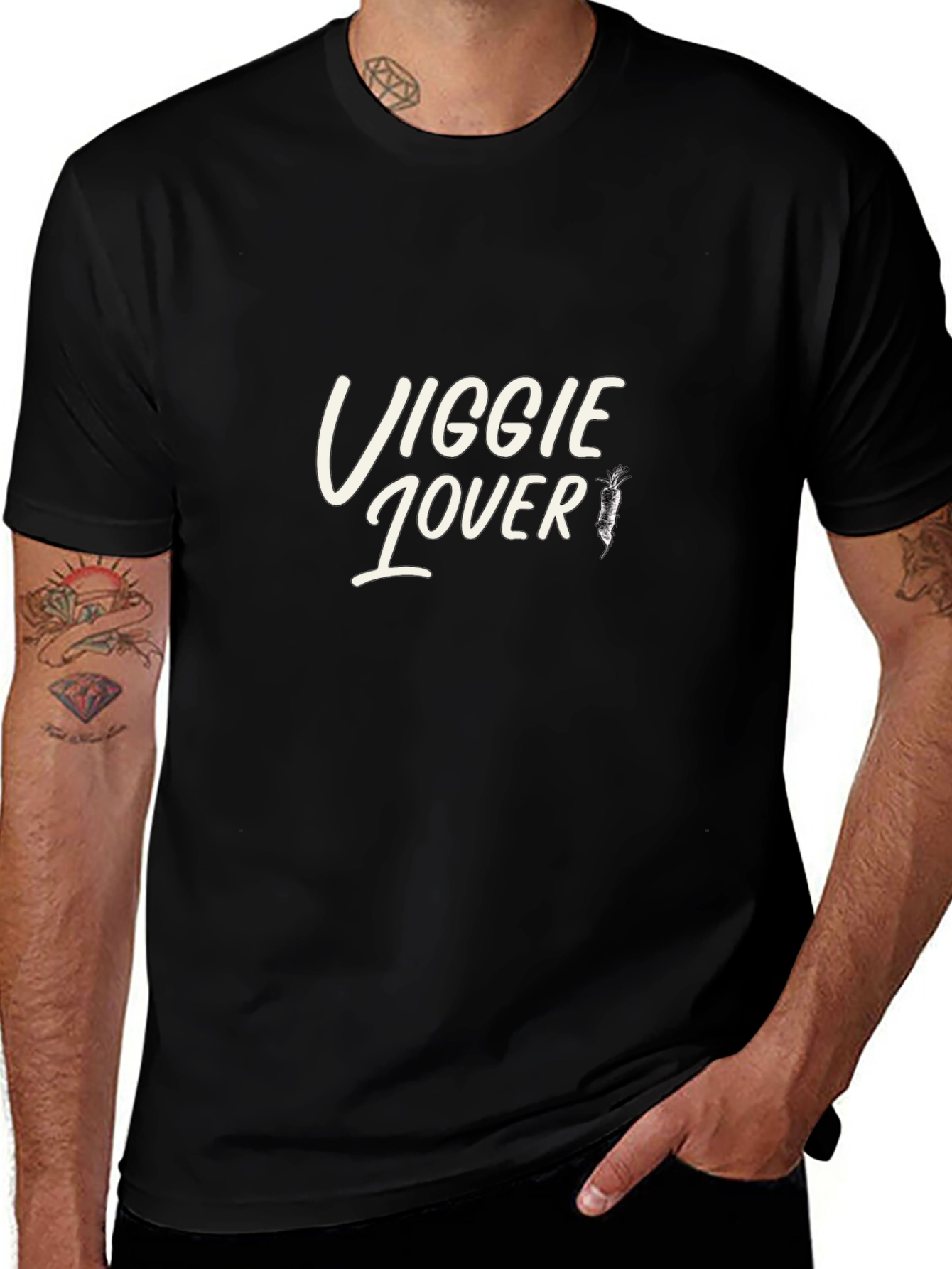Veggie Lover Graphic Tee - Unisex Black T-Shirt