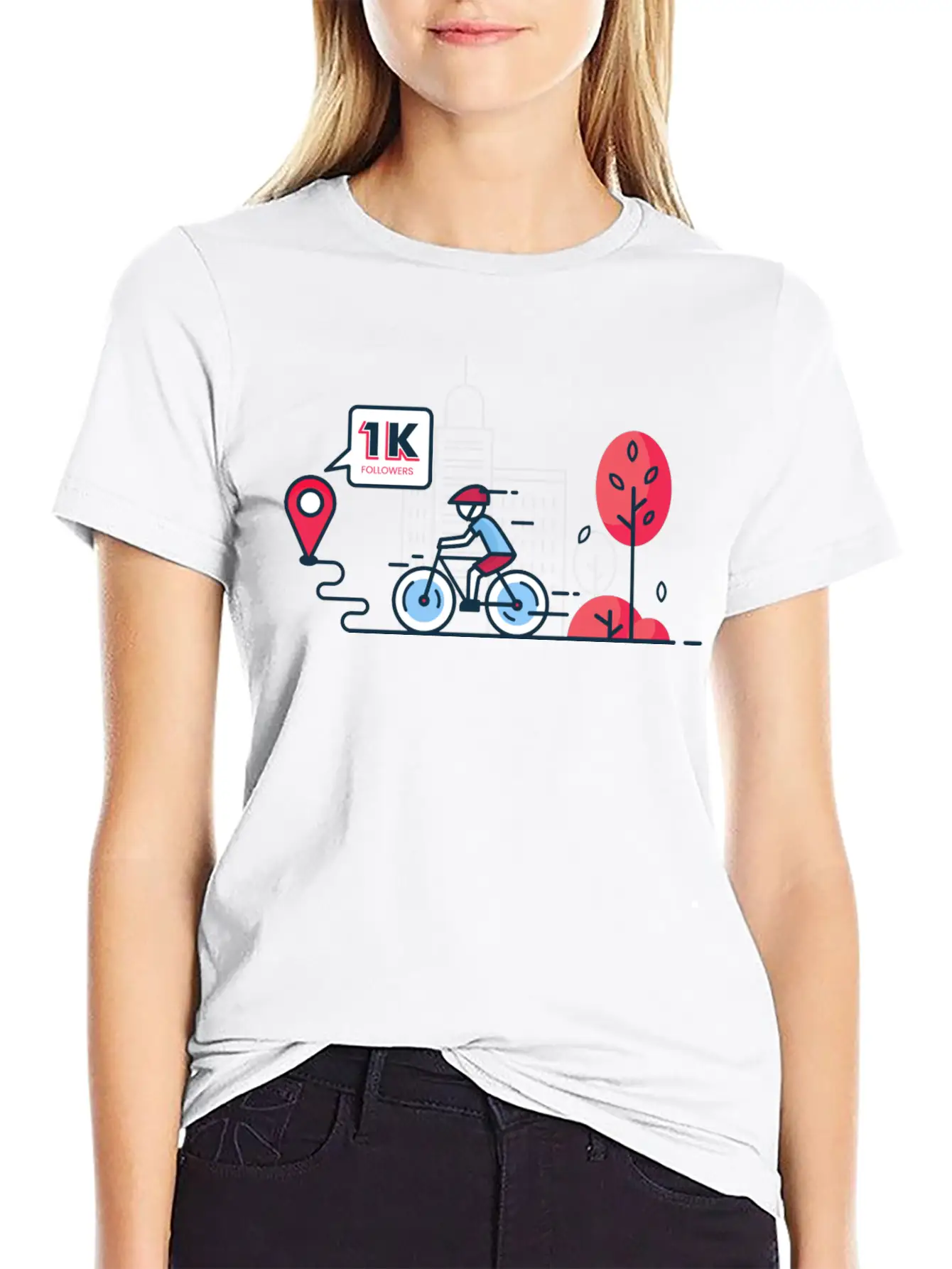 1K Followers Unisex Casual T-Shirt – Clean Design For Daily Comfort