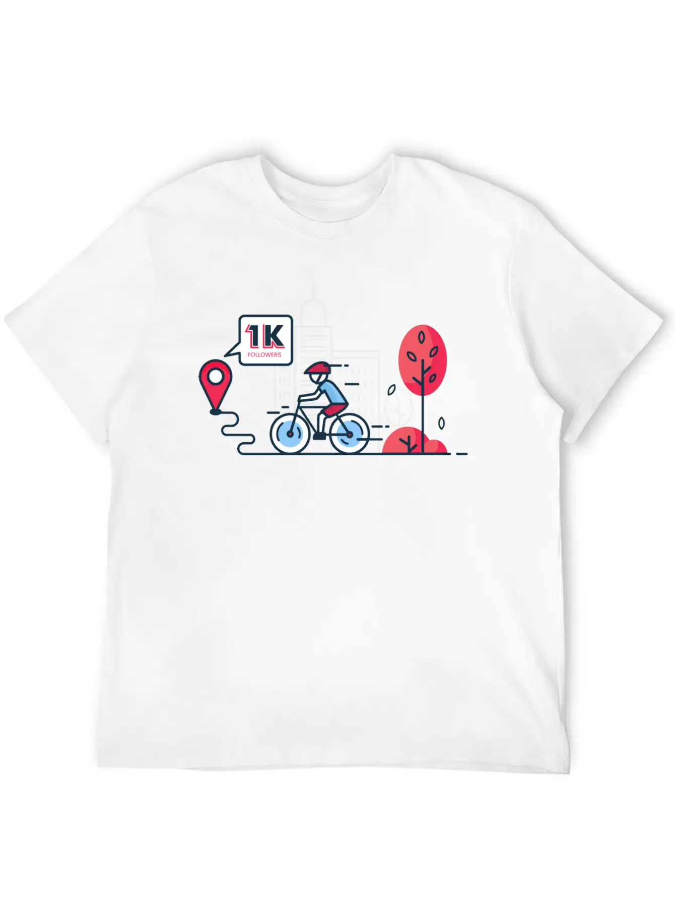 1K Followers Unisex Casual T-Shirt – Clean Design For Daily Comfort