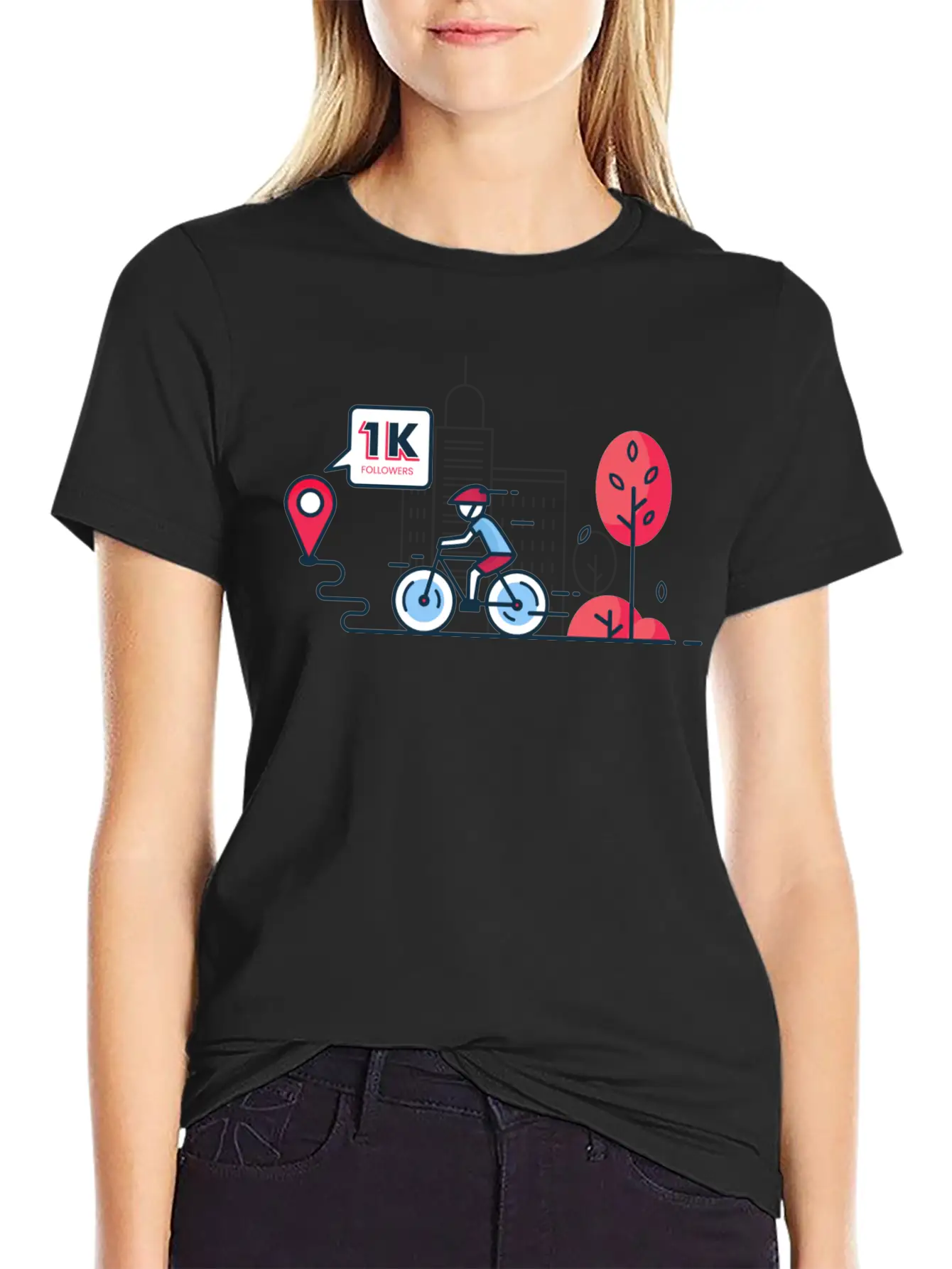 1K Followers Unisex Casual T-Shirt – Clean Design For Daily Comfort