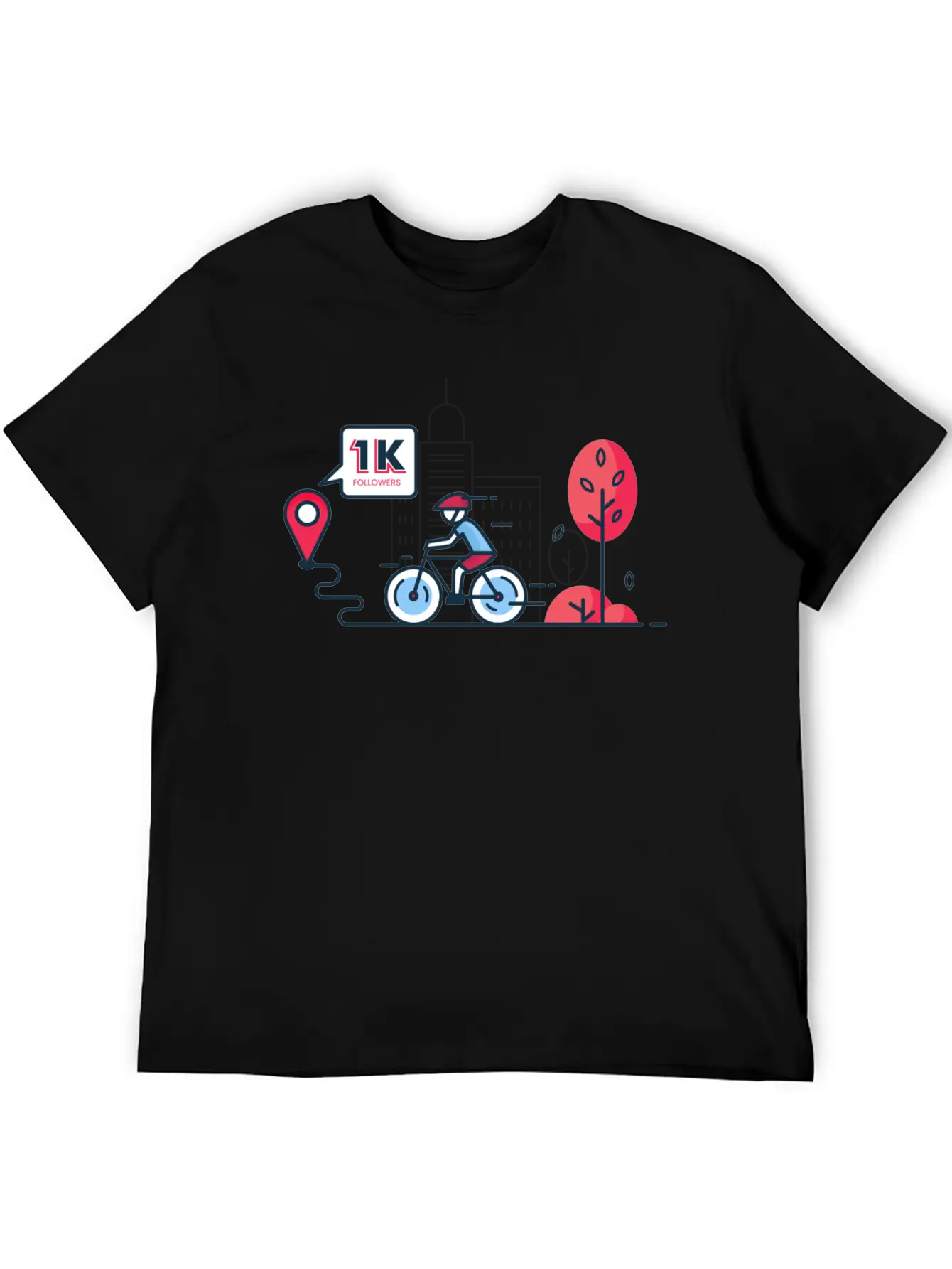 1K Followers Unisex Casual T-Shirt – Clean Design For Daily Comfort