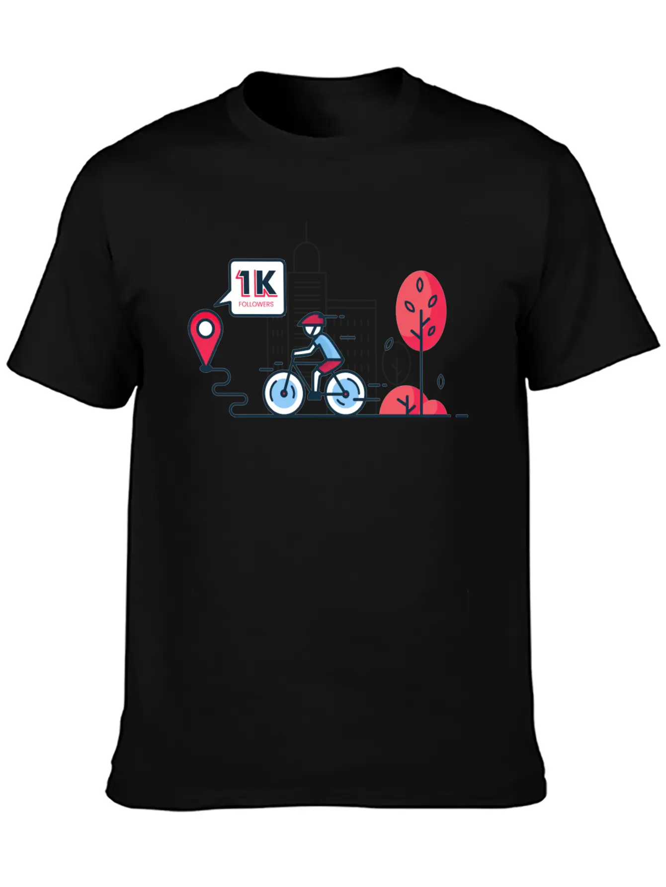 1K Followers Unisex Casual T-Shirt – Clean Design For Daily Comfort