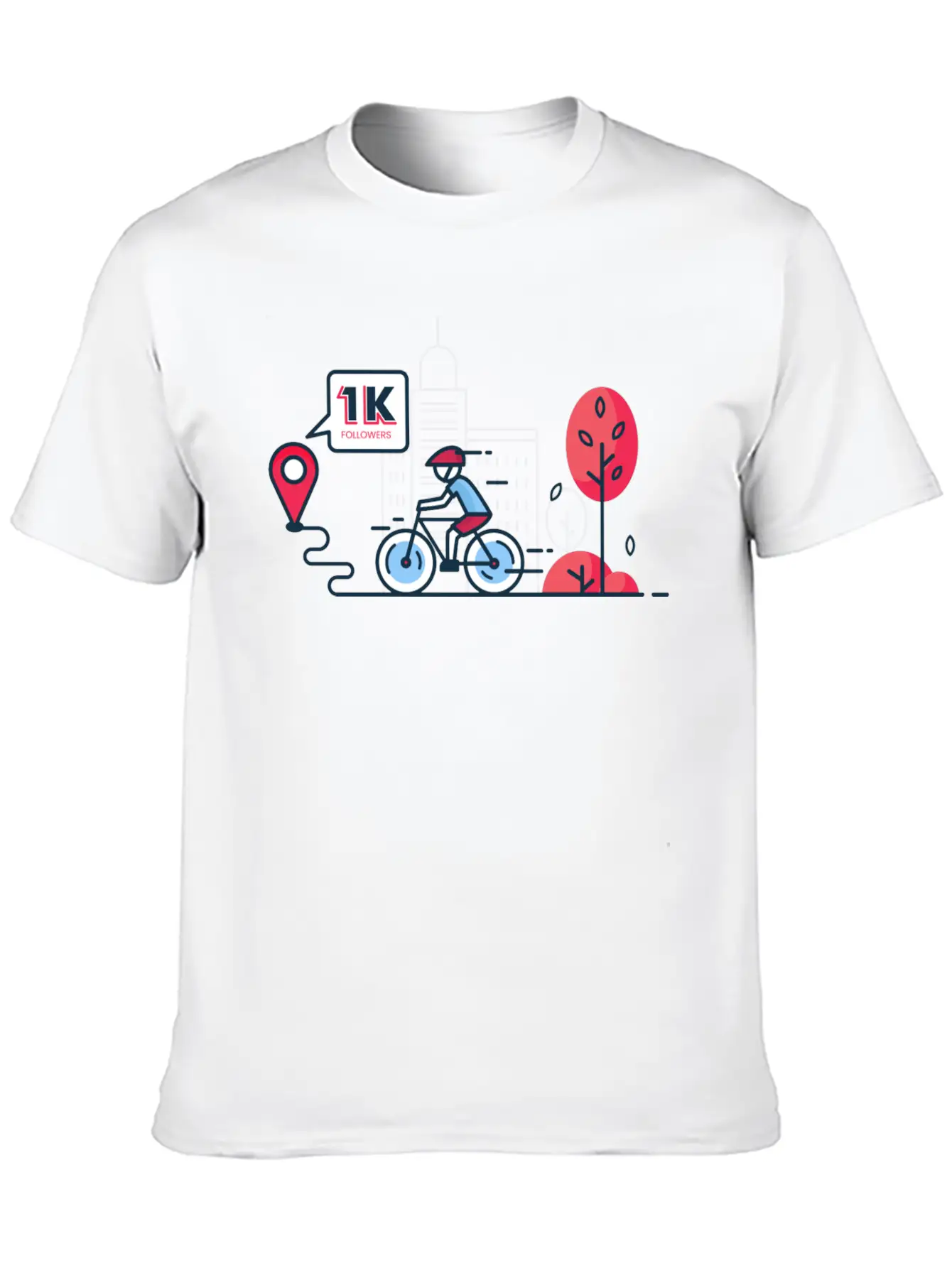 1K Followers Unisex Casual T-Shirt – Clean Design For Daily Comfort