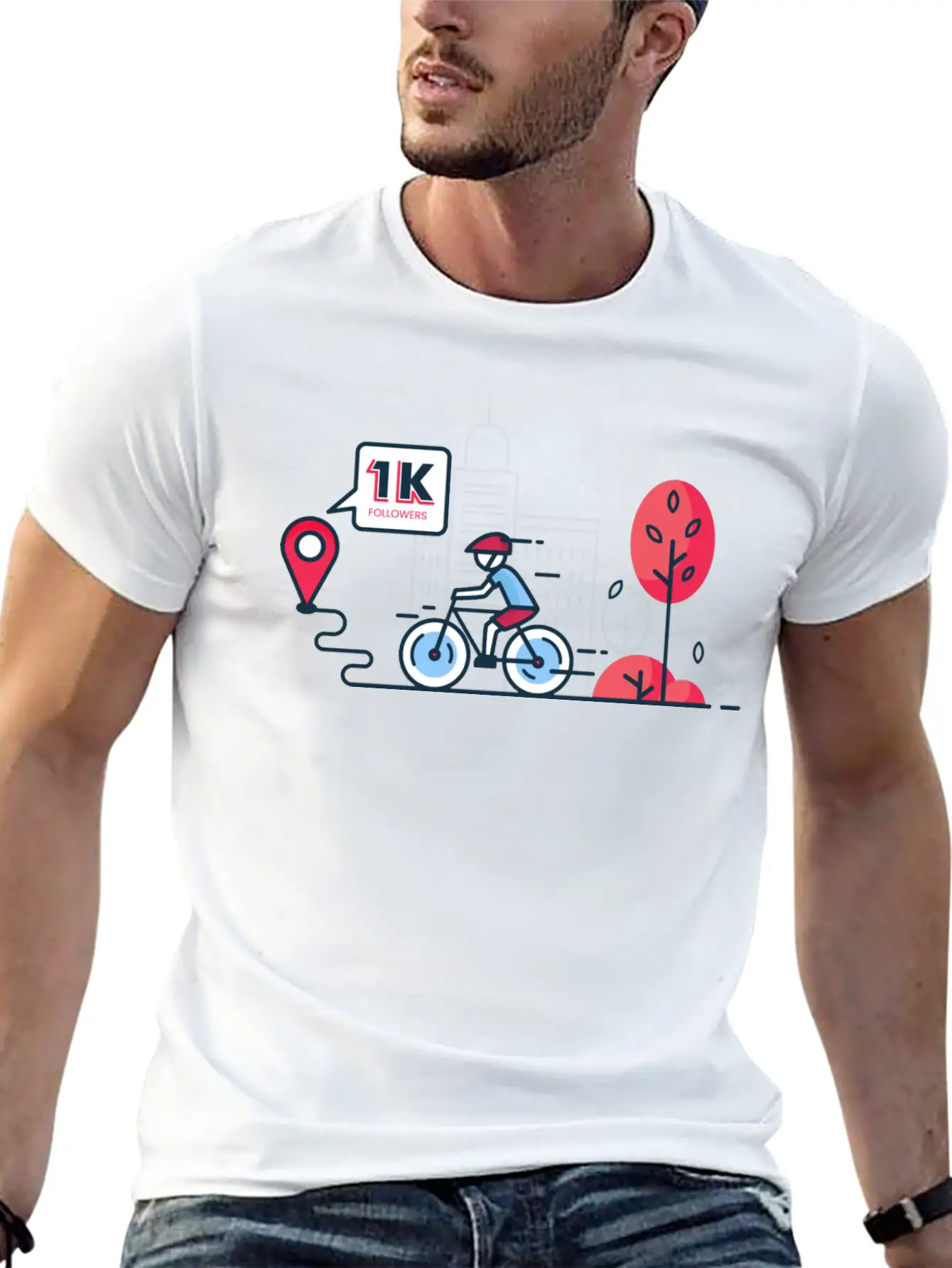 1K Followers Unisex Casual T-Shirt – Clean Design For Daily Comfort