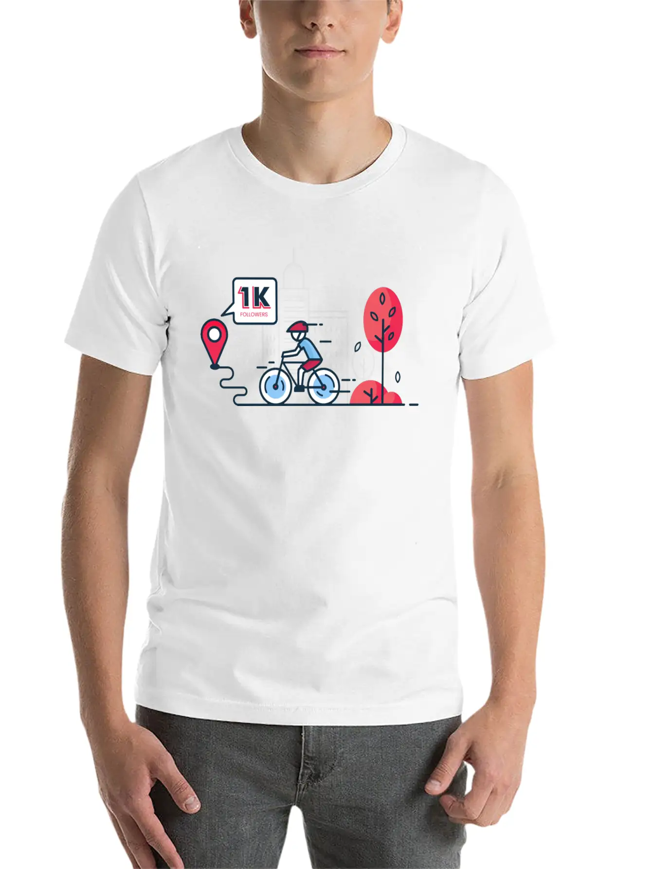 1K Followers Unisex Casual T-Shirt – Clean Design For Daily Comfort