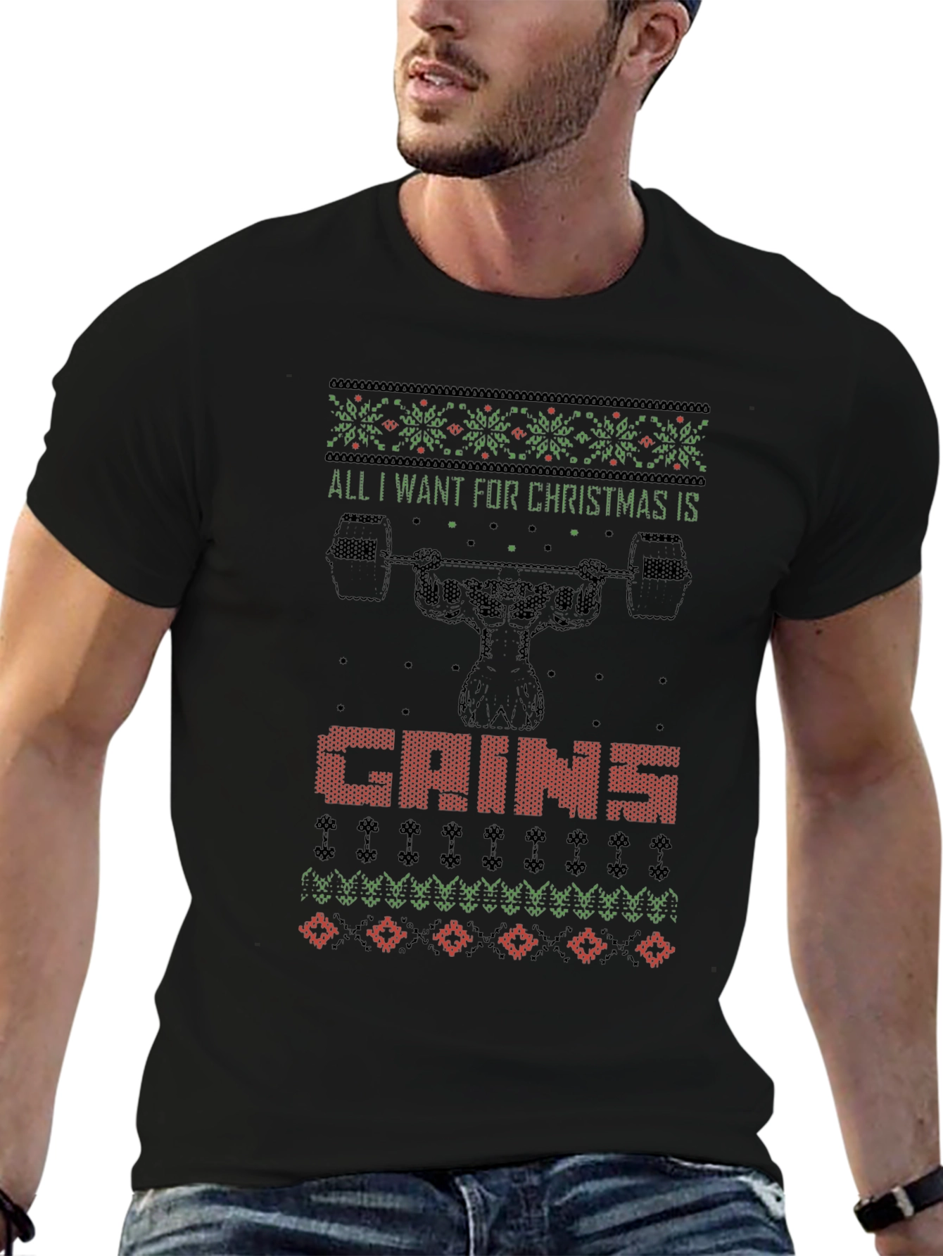 All I Want For Christmas Is Gains T-Shirt