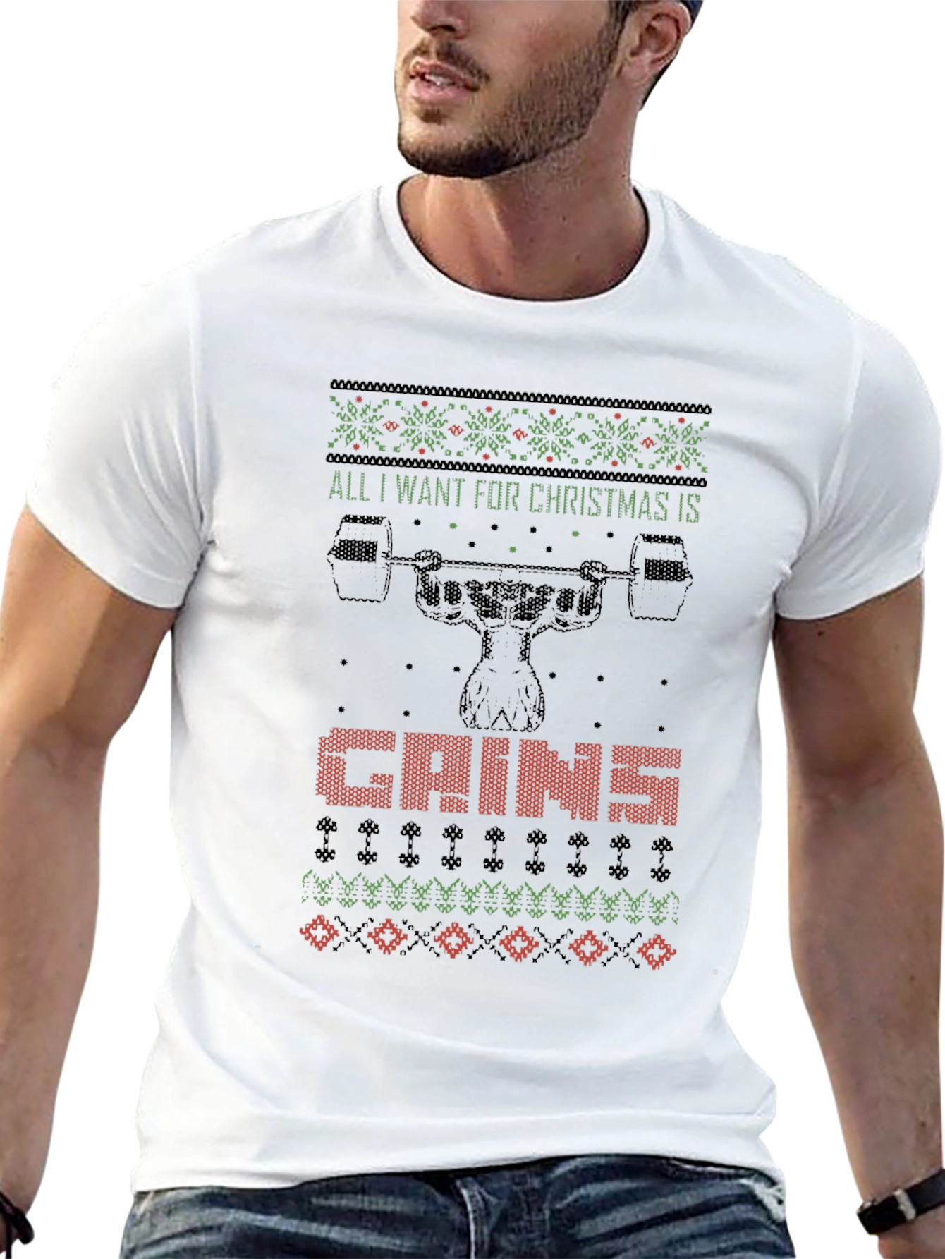 All I Want For Christmas Is Gains T-Shirt