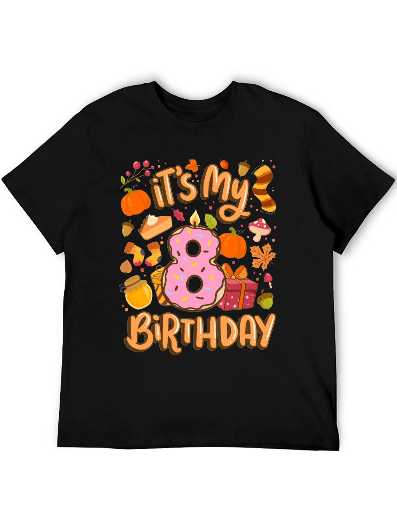 Its My 8th Birthday Fall Theme T-Shirt
