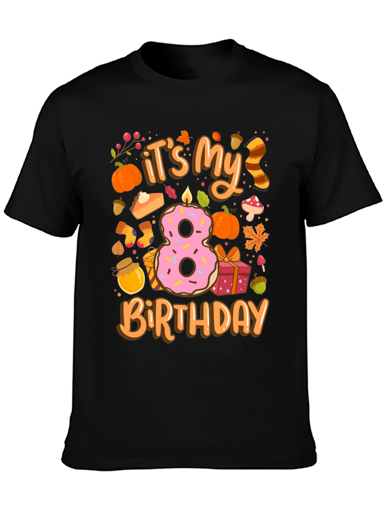 Its My 8th Birthday Fall Theme T-Shirt