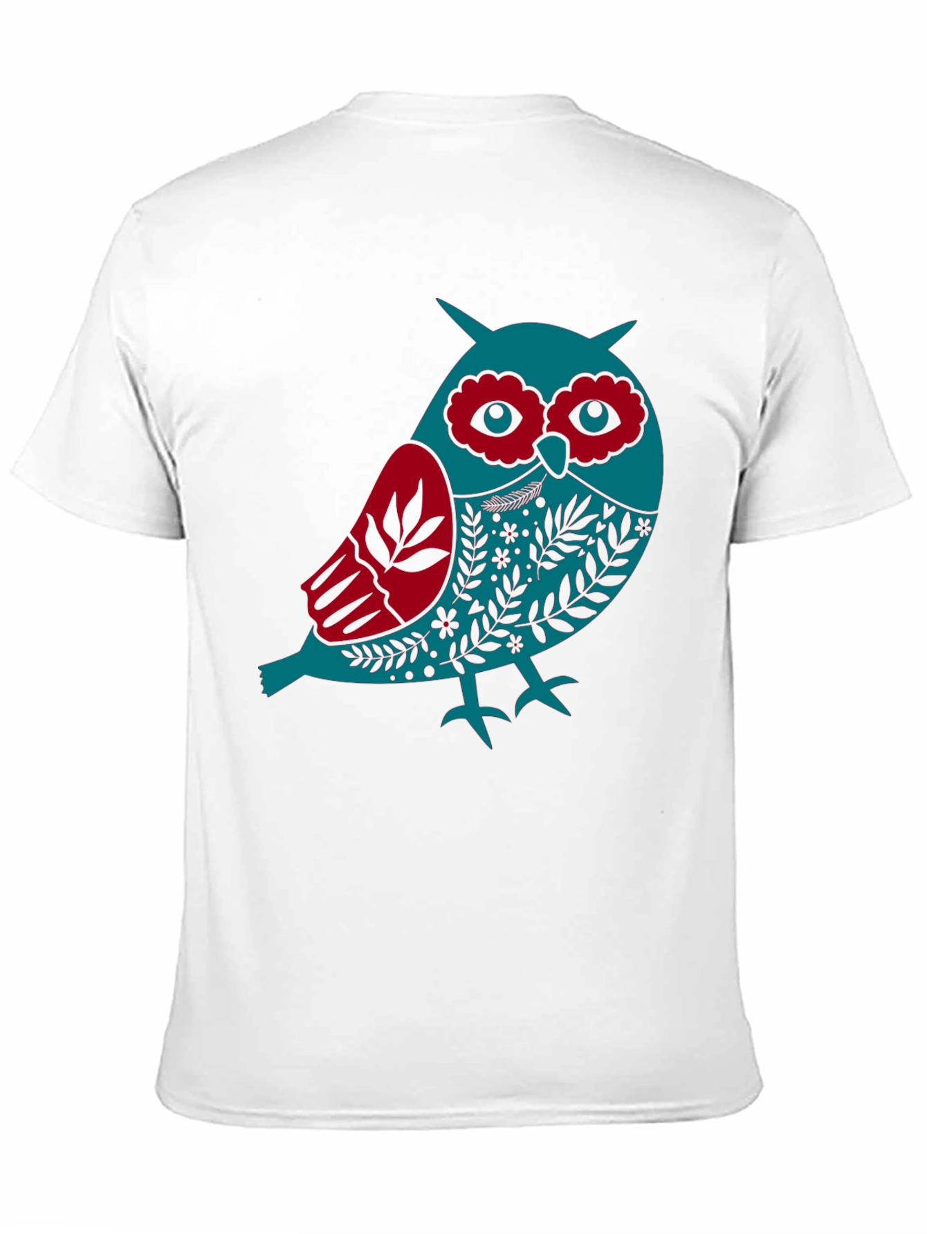 Owl Graphic Print Mens Black T-Shirt