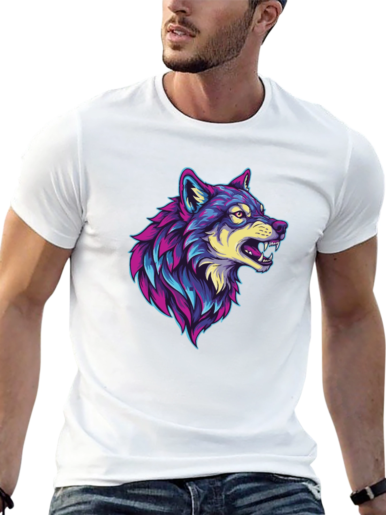 Wolf Graphic Black T-Shirt
