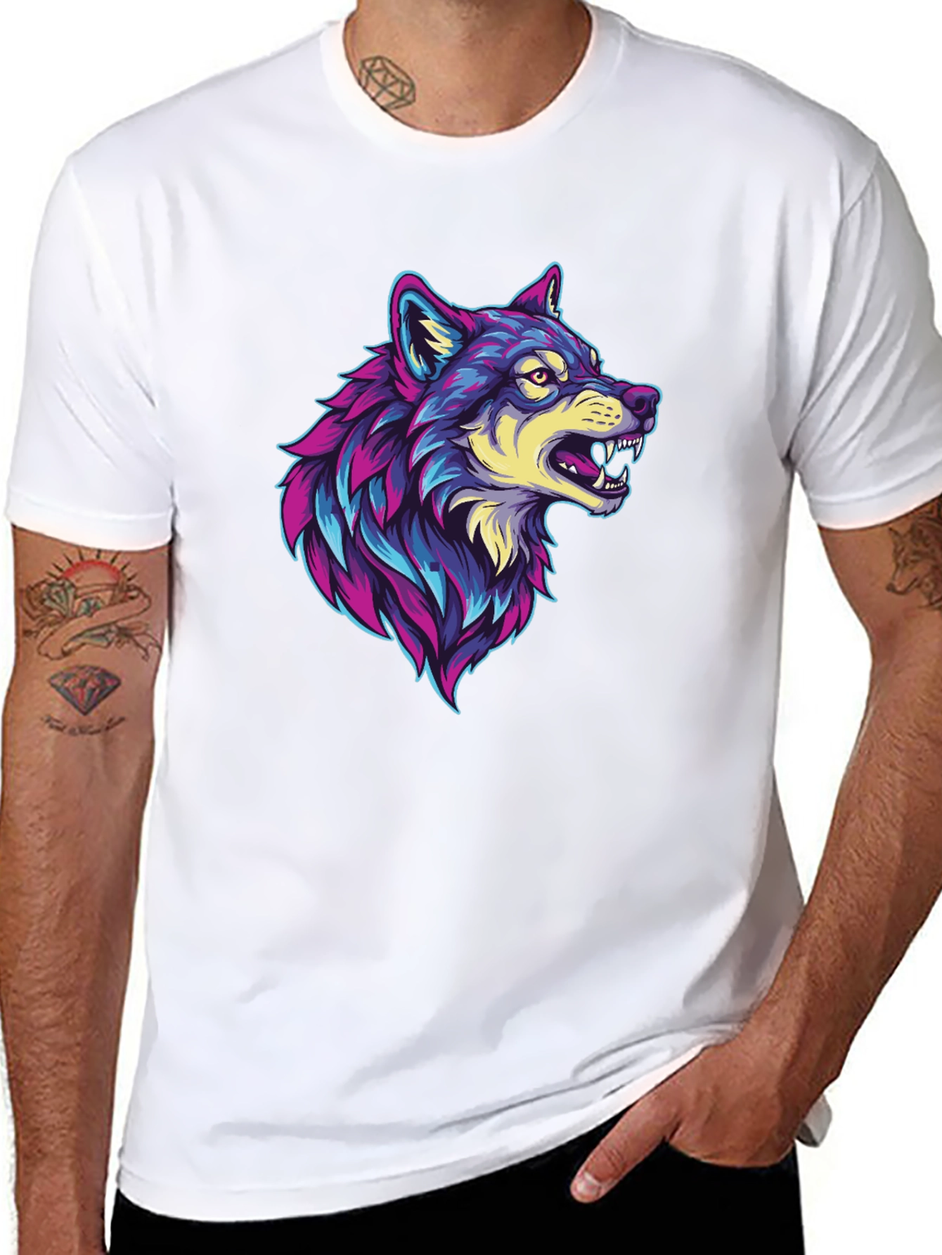 Wolf Graphic Black T-Shirt