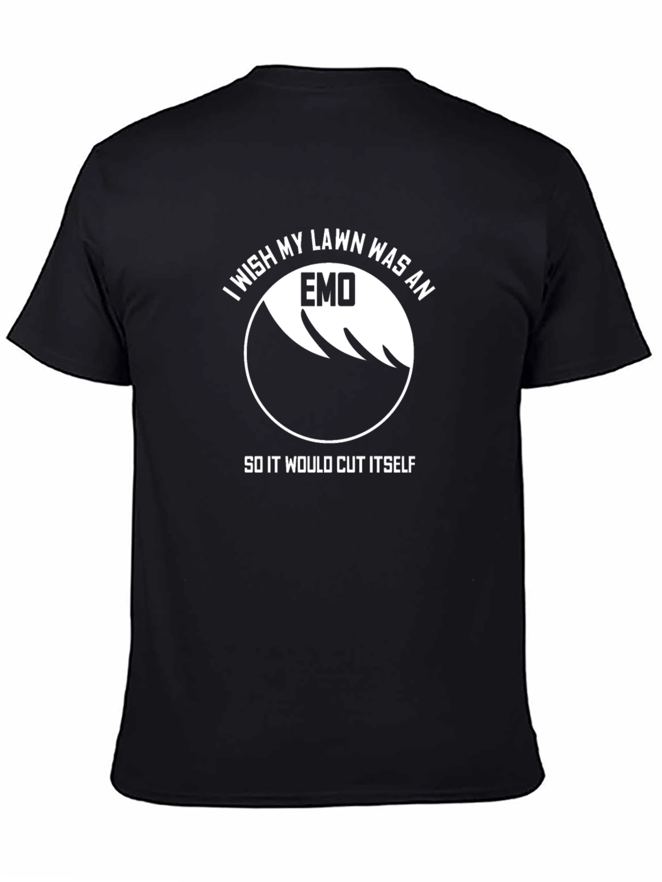Emo Lawn T-Shirt: Cut Itself Funny Graphic Tee