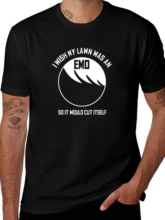 Emo Lawn T-Shirt: Cut Itself Funny Graphic Tee