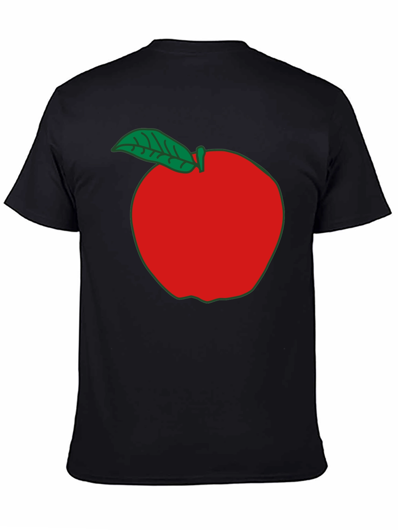 Apple Graphic T-Shirt - Casual Black Tee