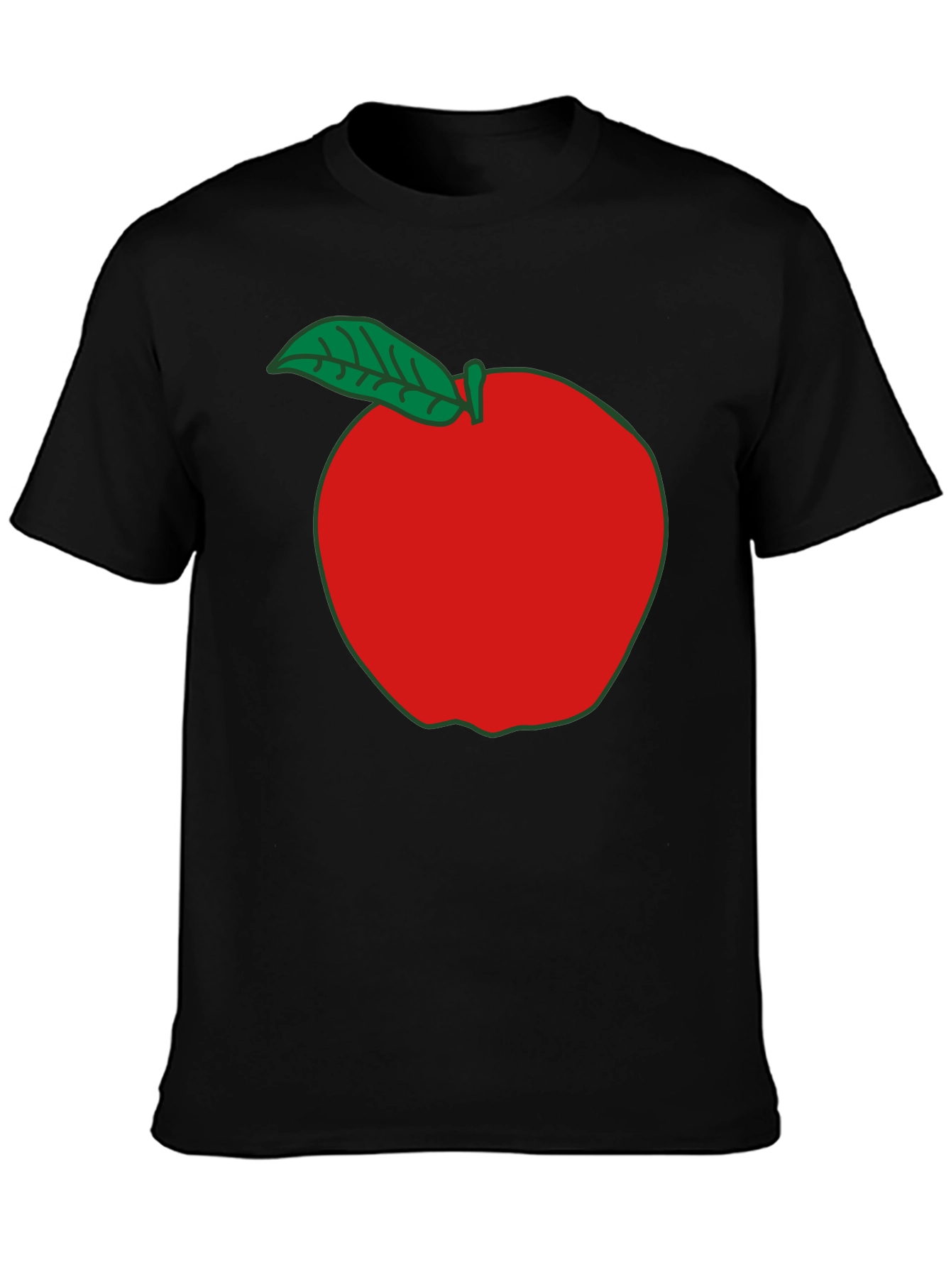 Apple Graphic T-Shirt - Casual Black Tee