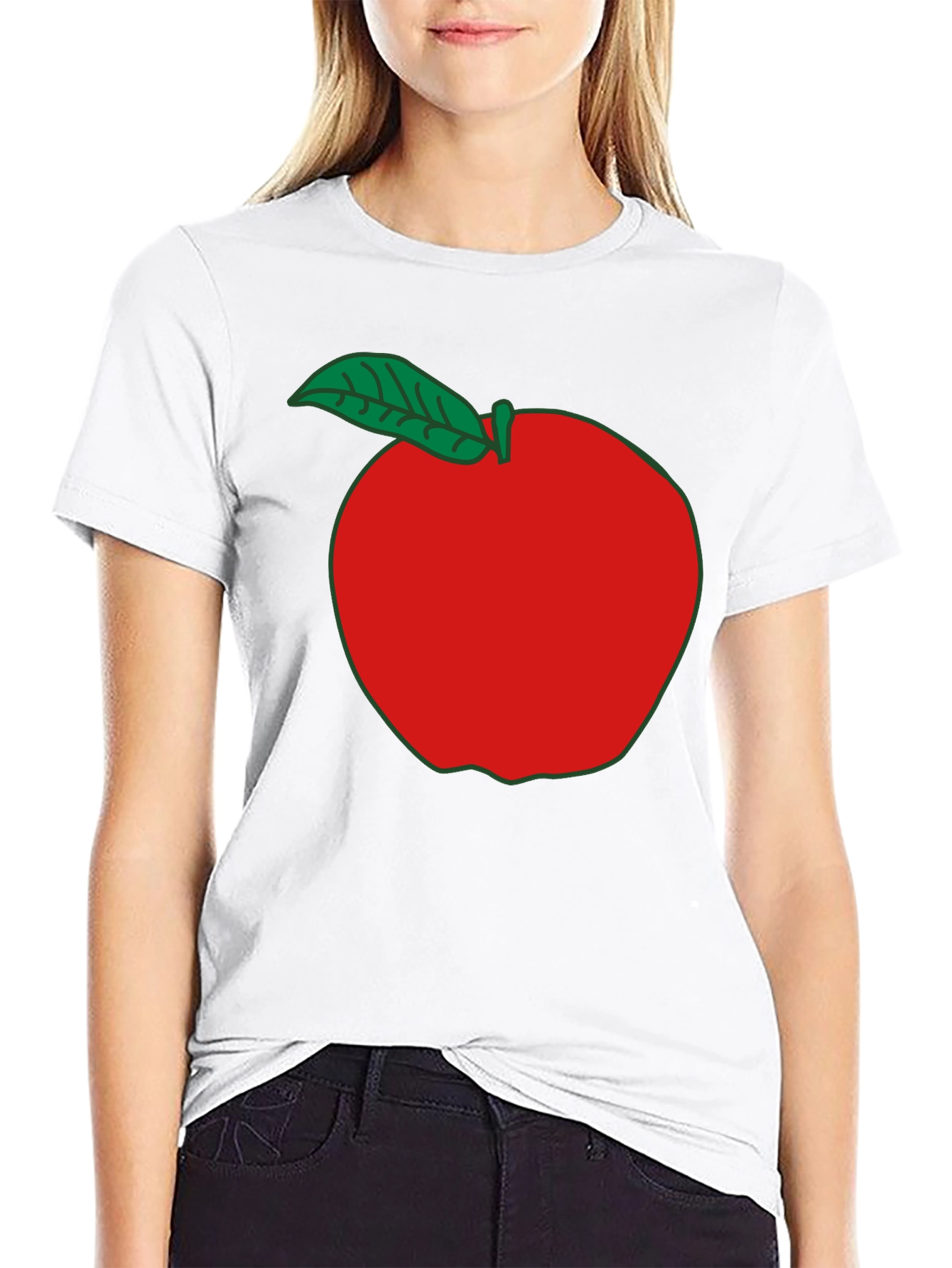 Apple Graphic T-Shirt - Casual Black Tee