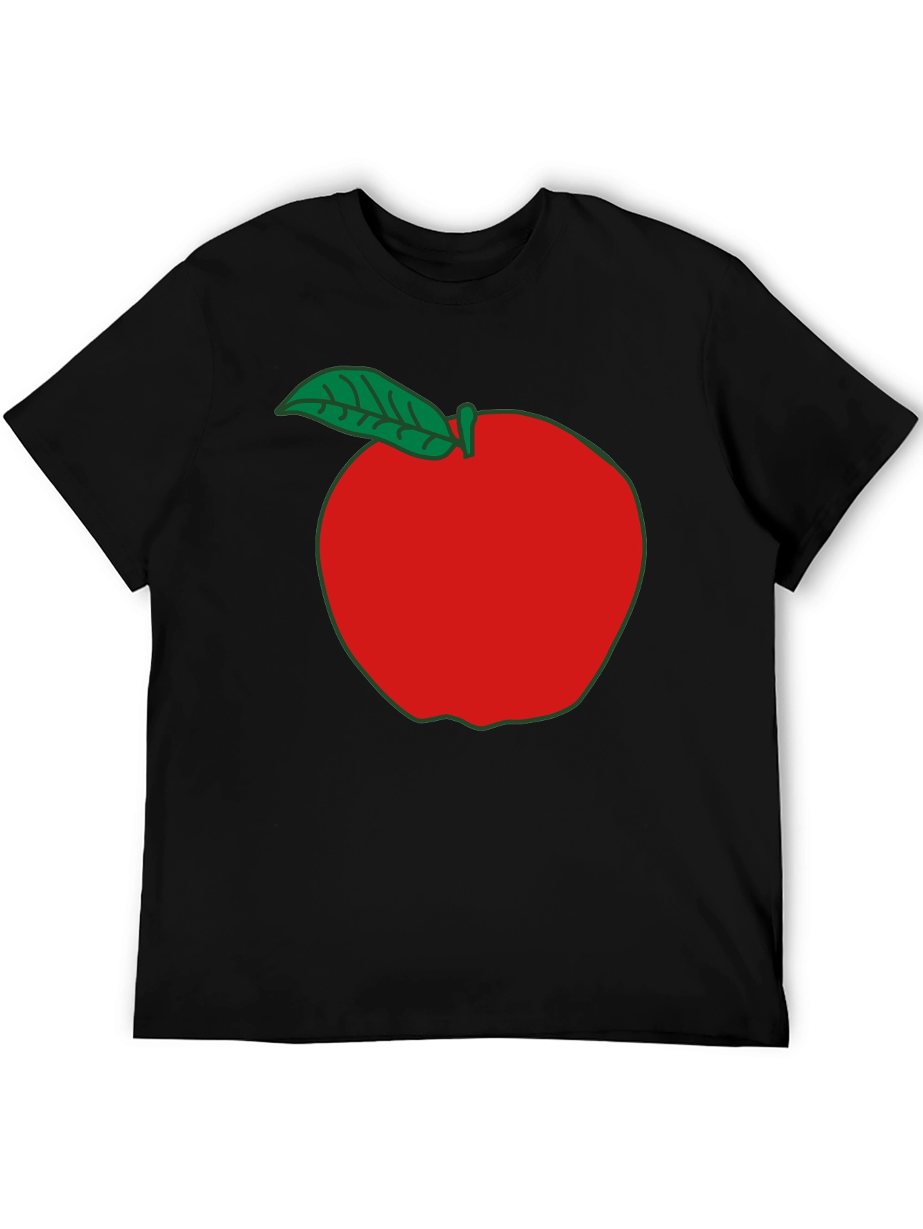 Apple Graphic T-Shirt - Casual Black Tee