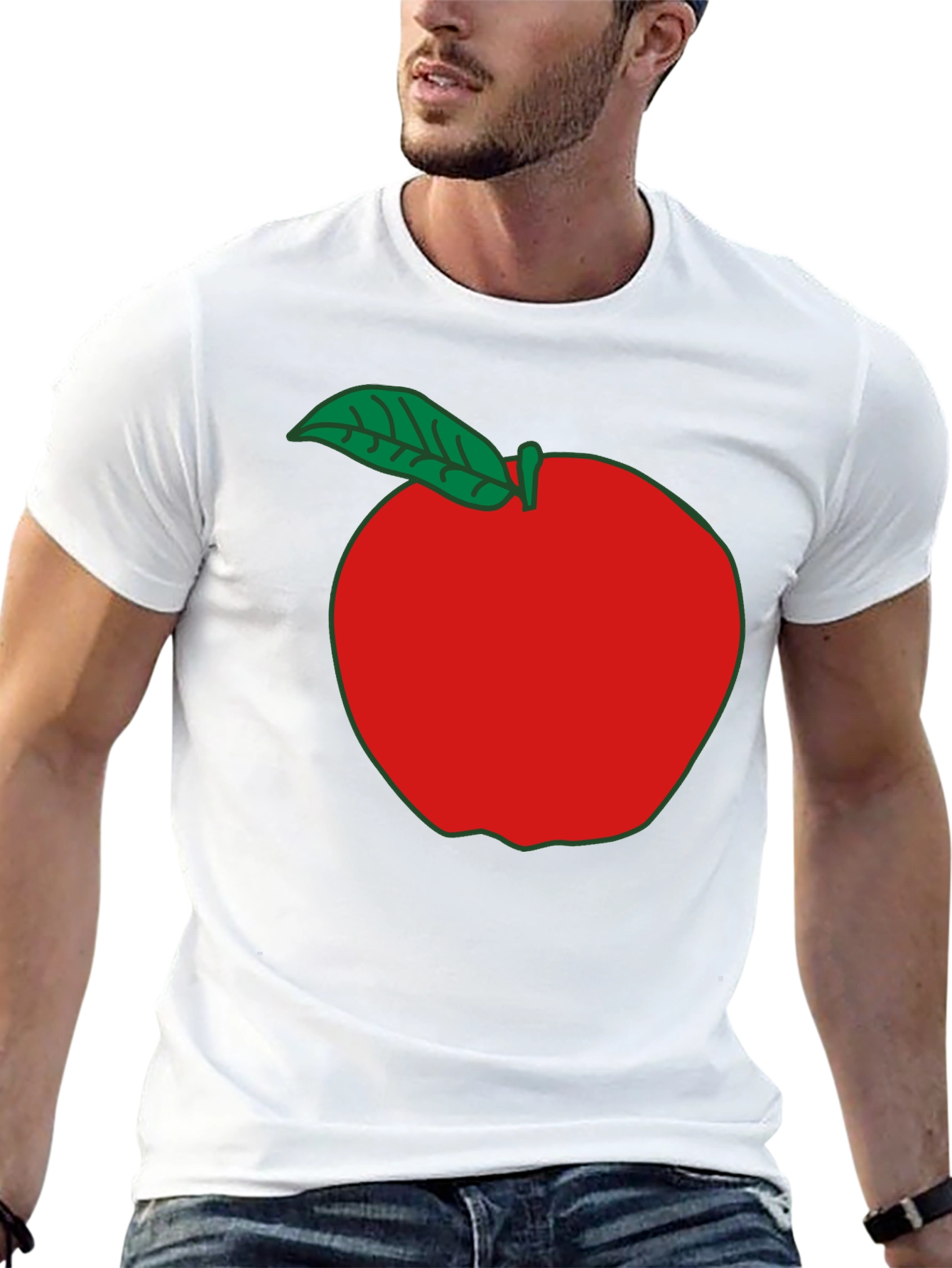 Apple Graphic T-Shirt - Casual Black Tee