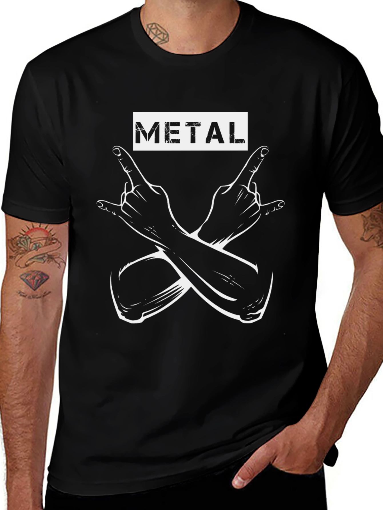 Metal Horns T-Shirt - Rock On!