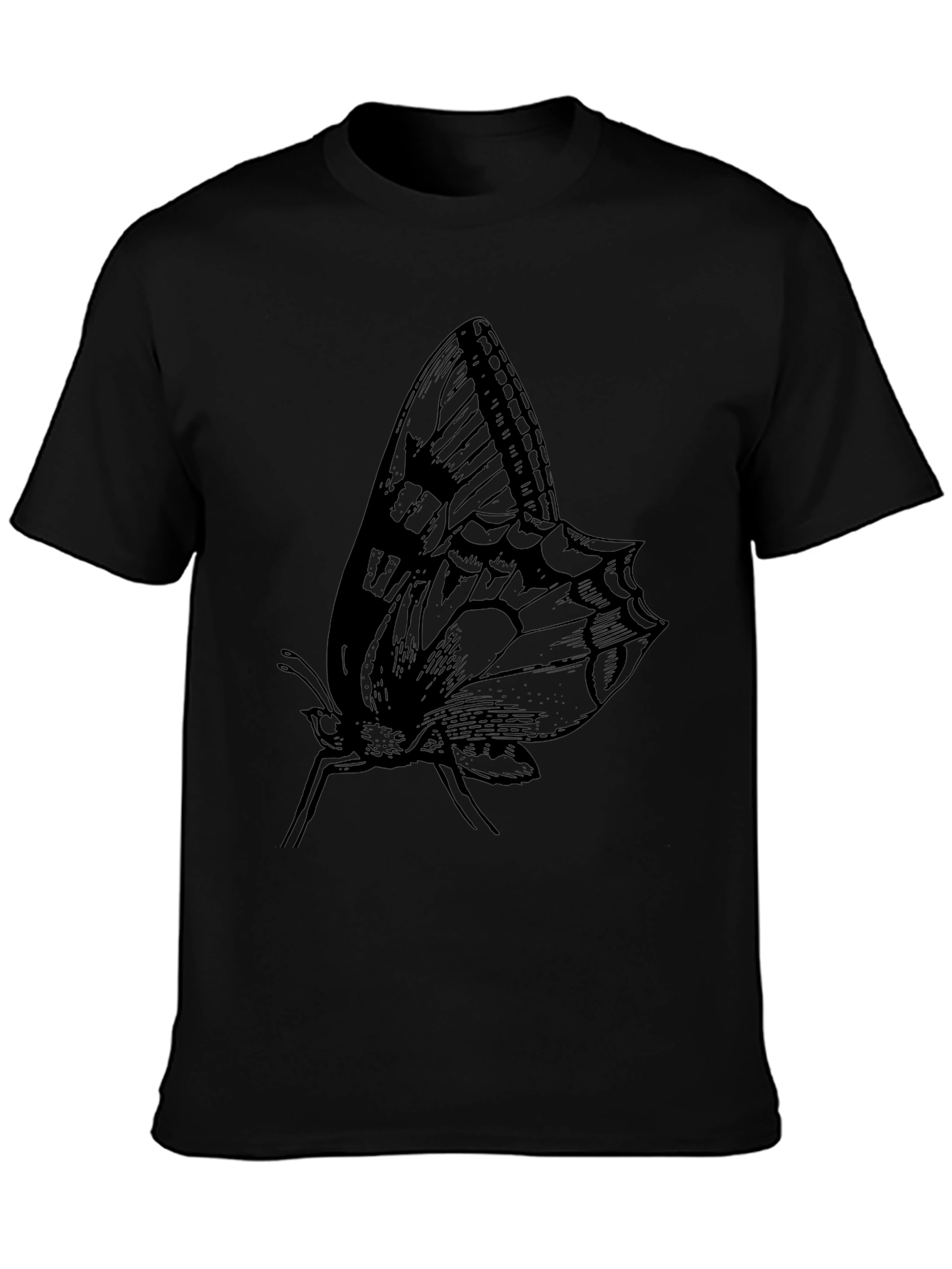 Black Butterfly Graphic Print Tee