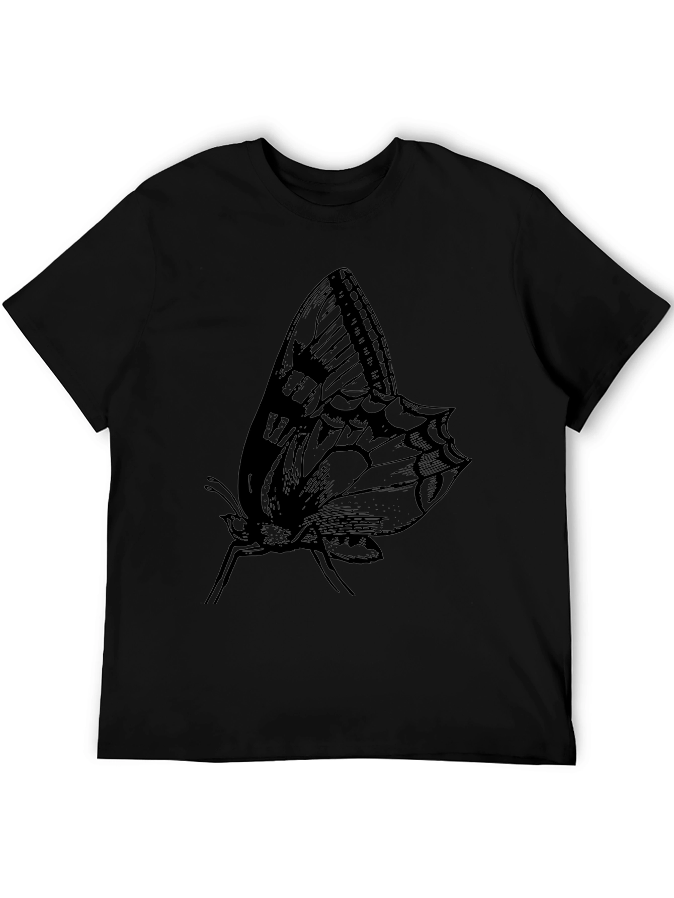 Black Butterfly Graphic Print Tee