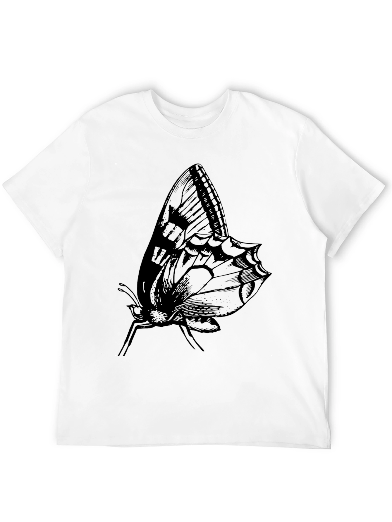 Black Butterfly Graphic Print Tee